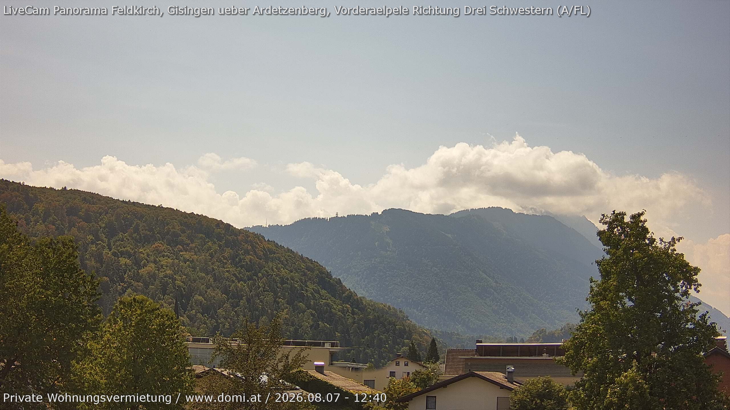 Archived image Webcam View over Gisingen in Feldkirch