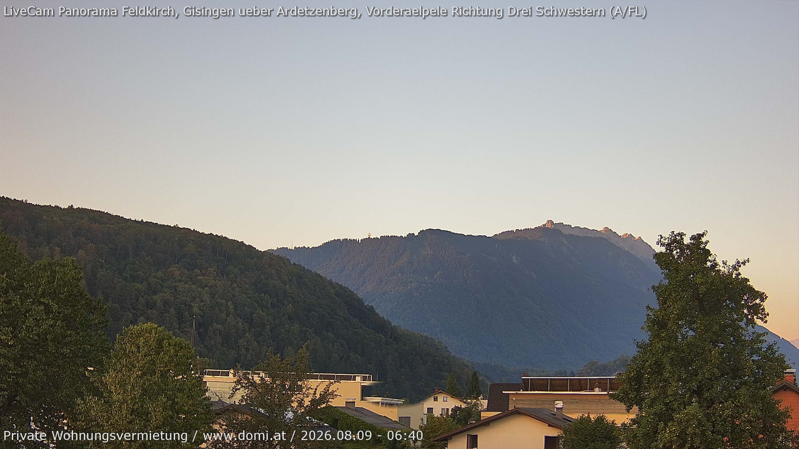 Archived image Webcam View over Gisingen in Feldkirch
