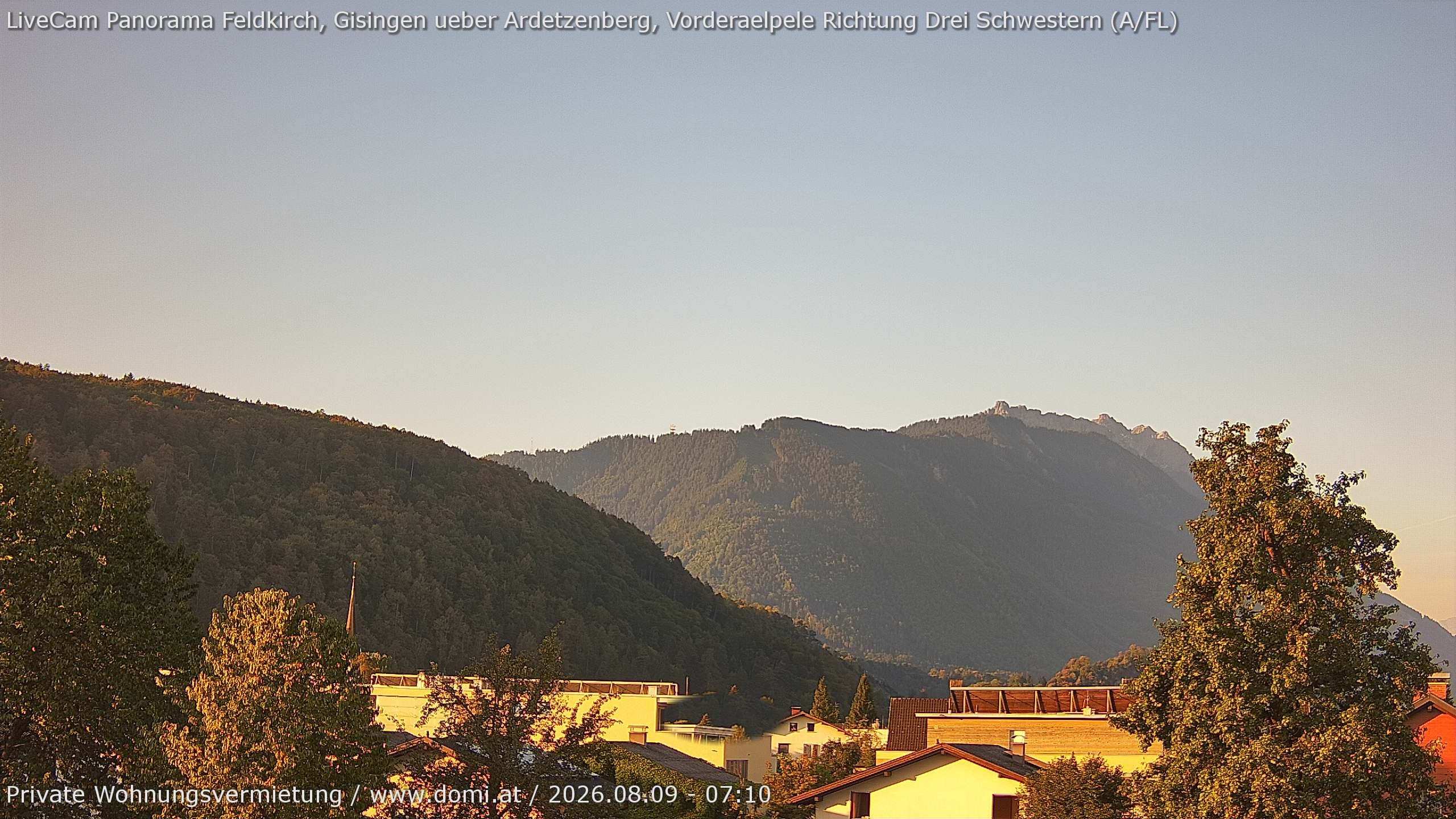 Archived image Webcam View over Gisingen in Feldkirch