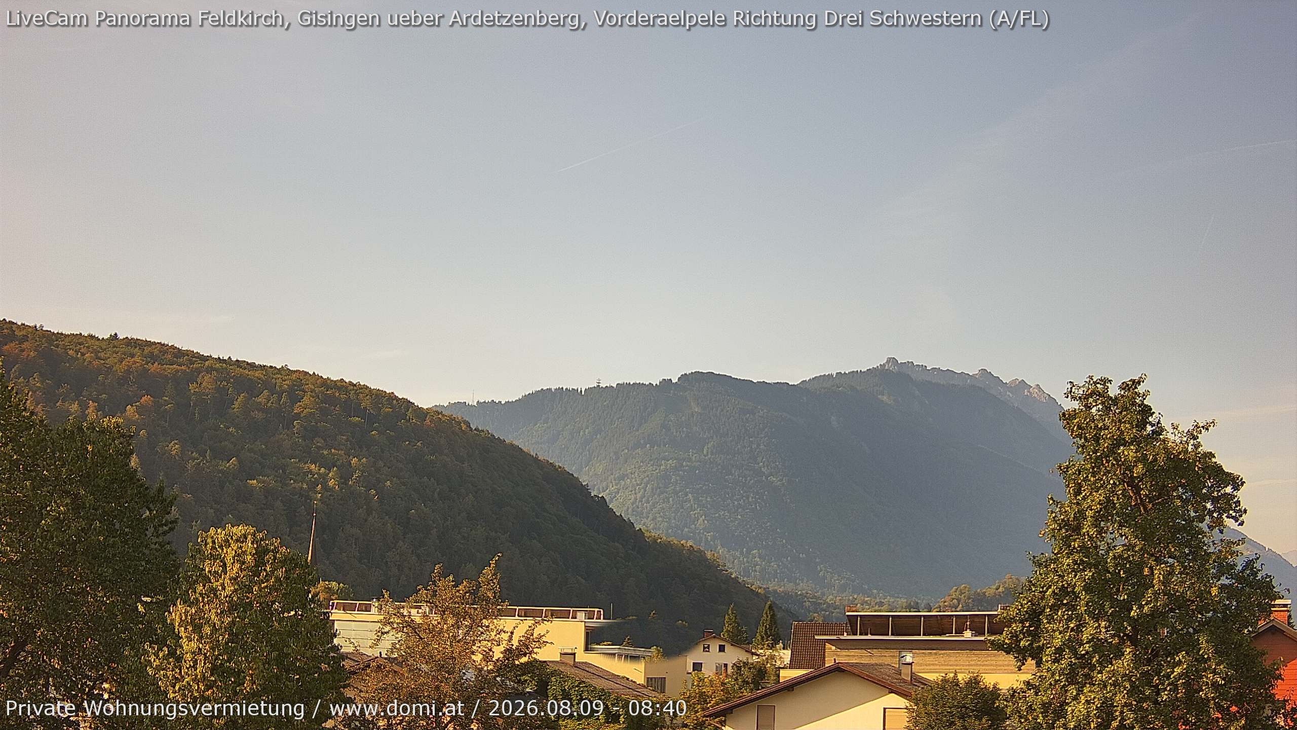 Archived image Webcam View over Gisingen in Feldkirch