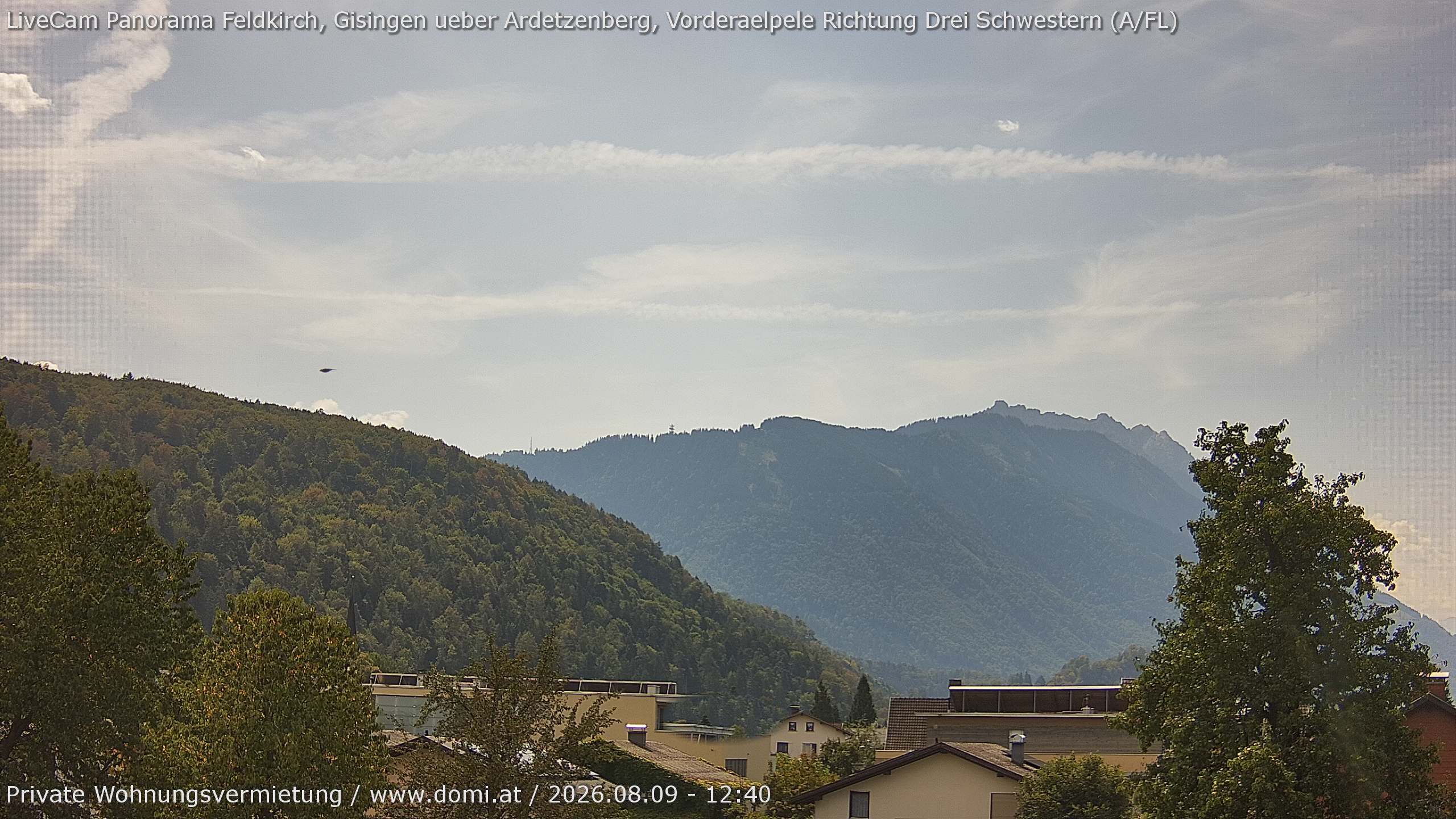 Archived image Webcam View over Gisingen in Feldkirch