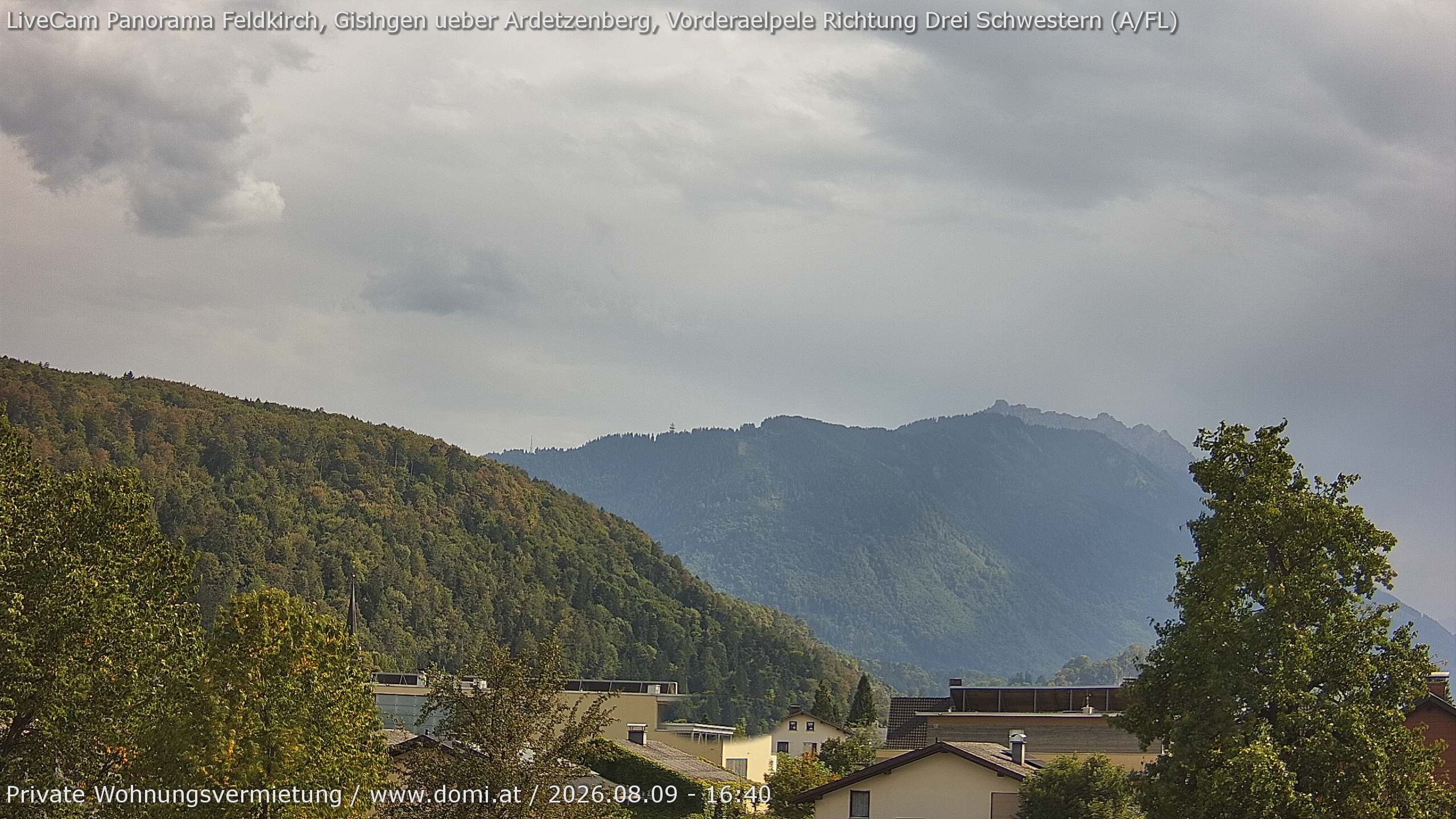 Archived image Webcam View over Gisingen in Feldkirch