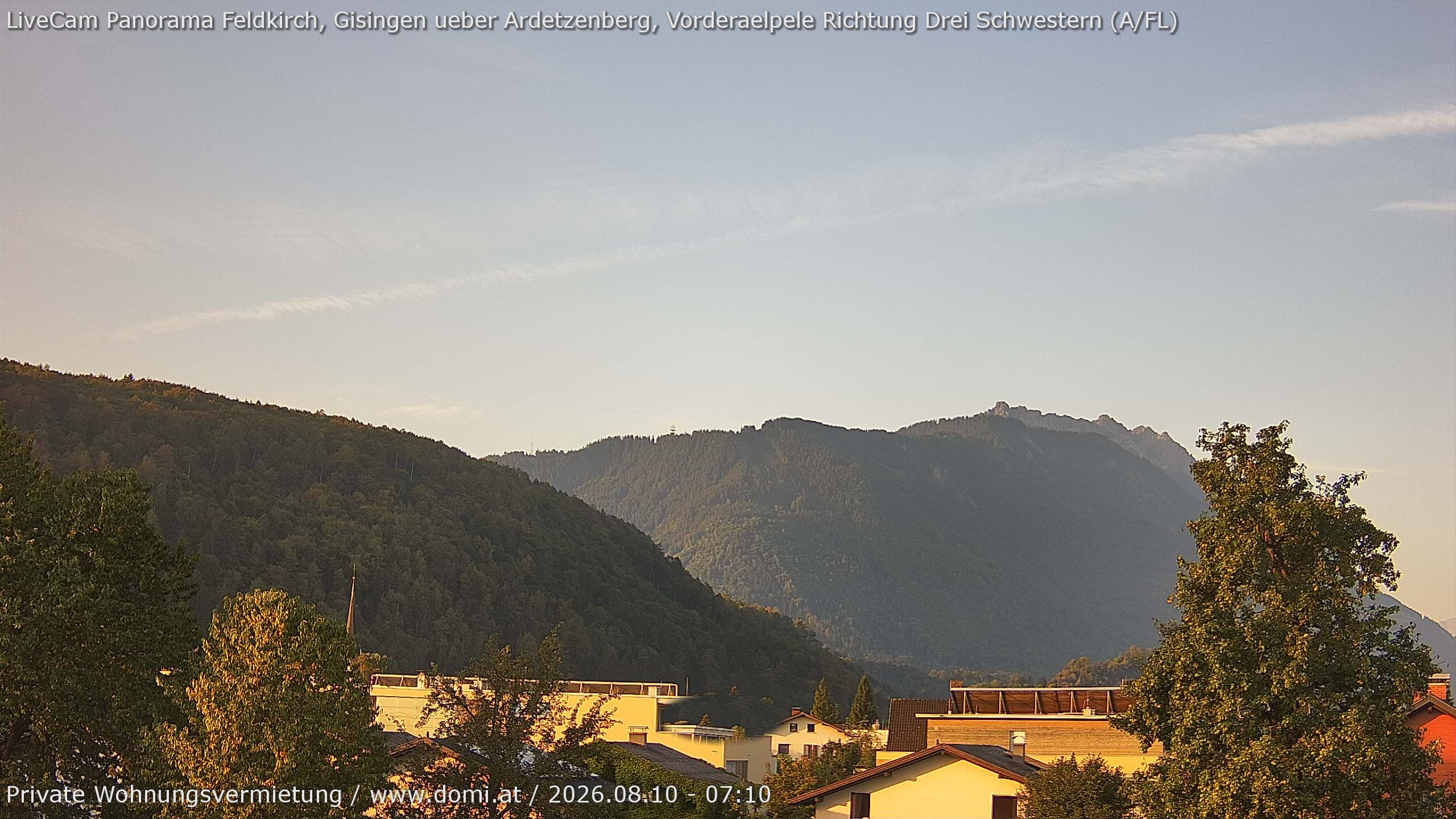 Archiv Foto Webcam Blick über Gisingen bei Feldkirch