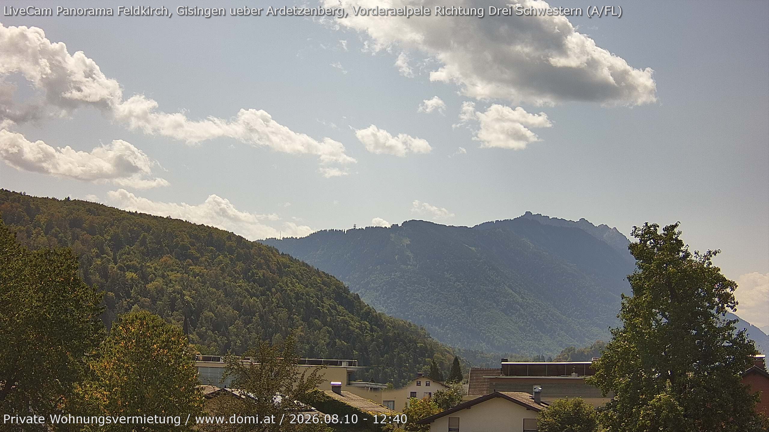 Archiv Foto Webcam Blick über Gisingen bei Feldkirch