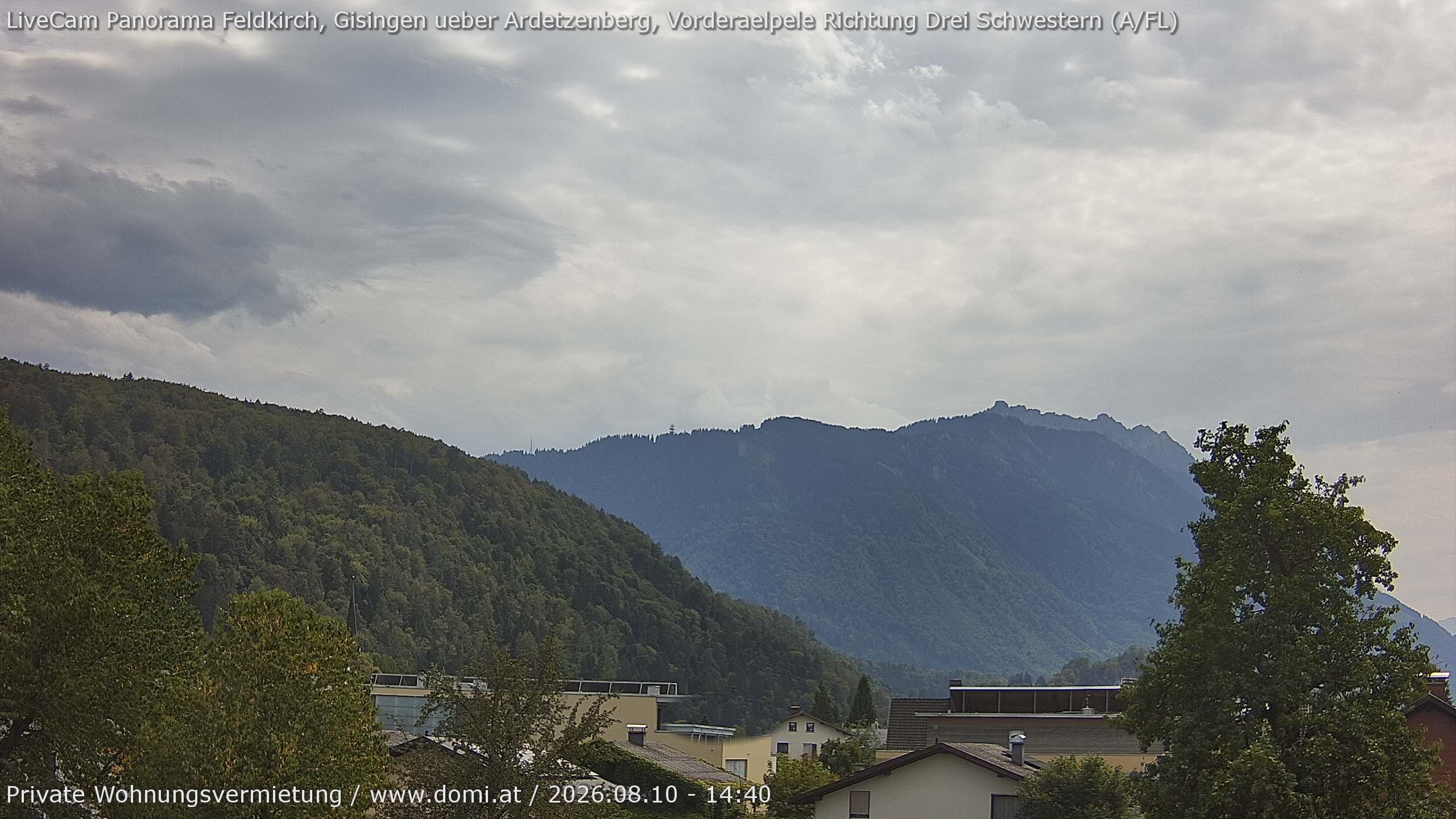 Archiv Foto Webcam Blick über Gisingen bei Feldkirch