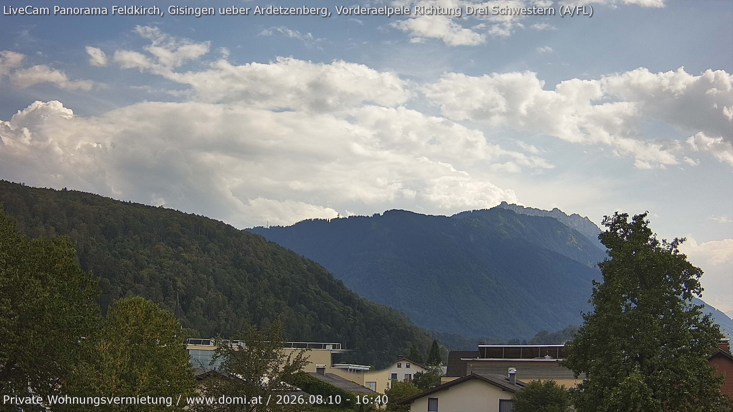 Archiv Foto Webcam Blick über Gisingen bei Feldkirch