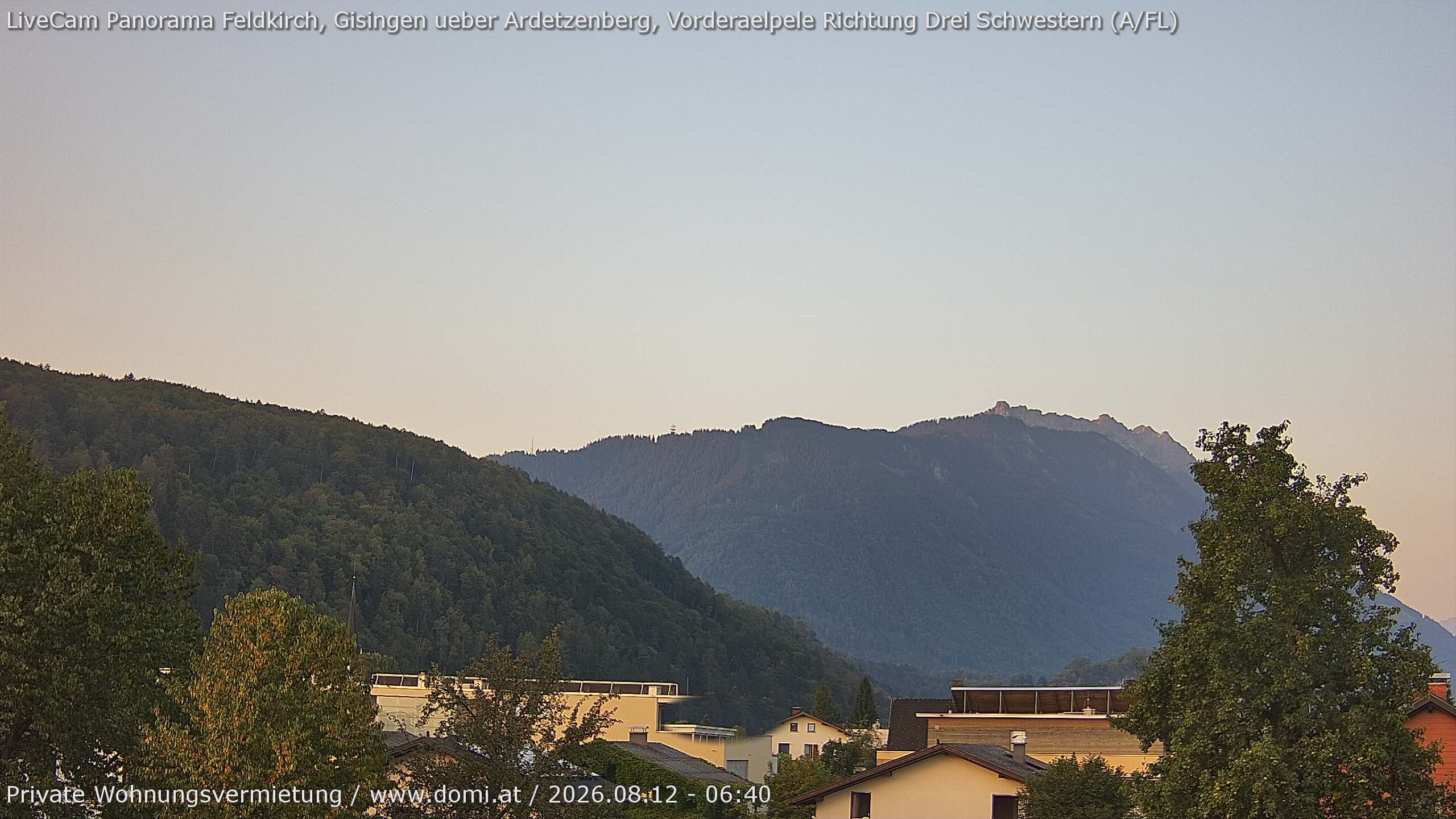 Archiv Foto Webcam Blick über Gisingen bei Feldkirch