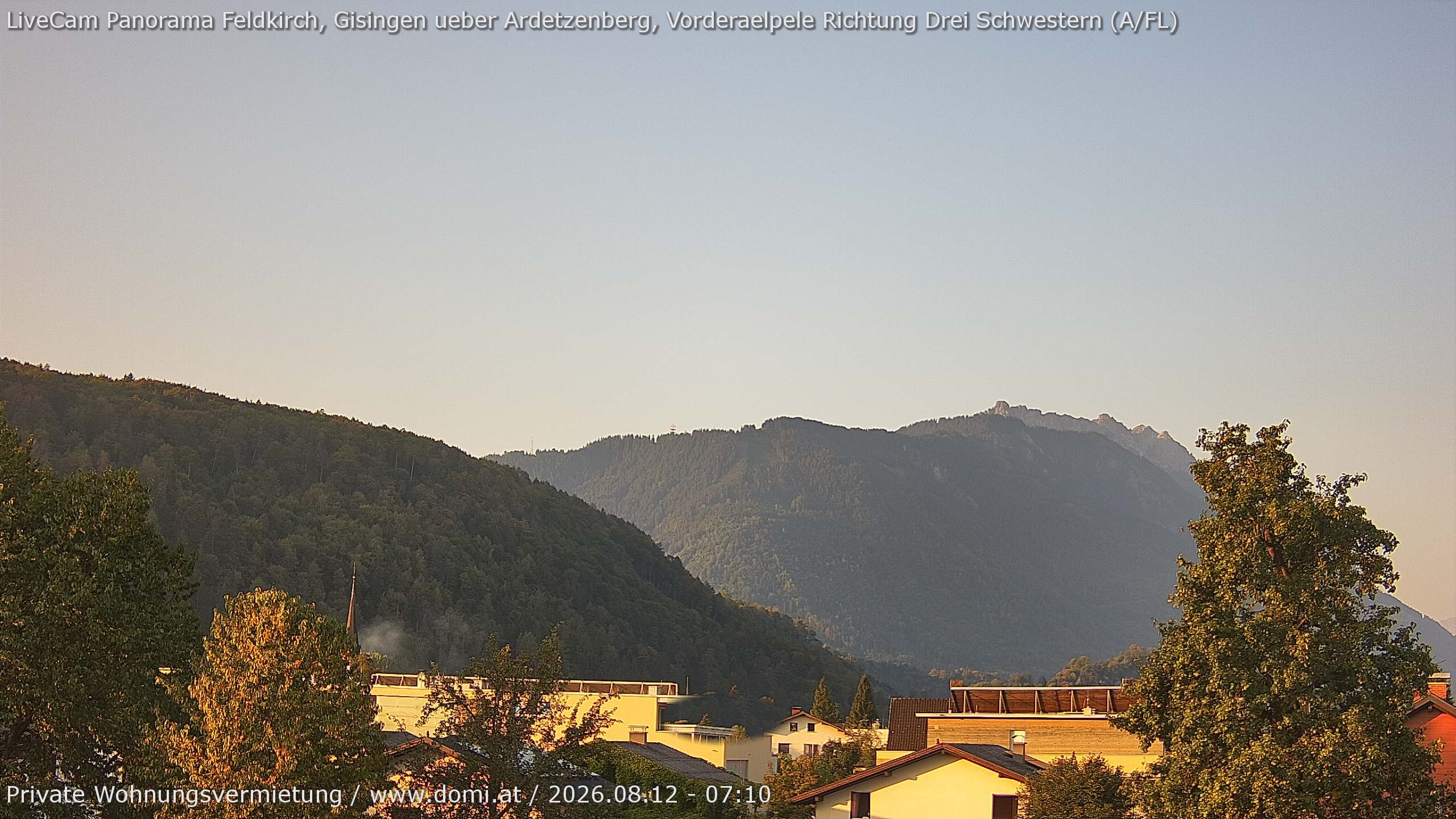 Archiv Foto Webcam Blick über Gisingen bei Feldkirch