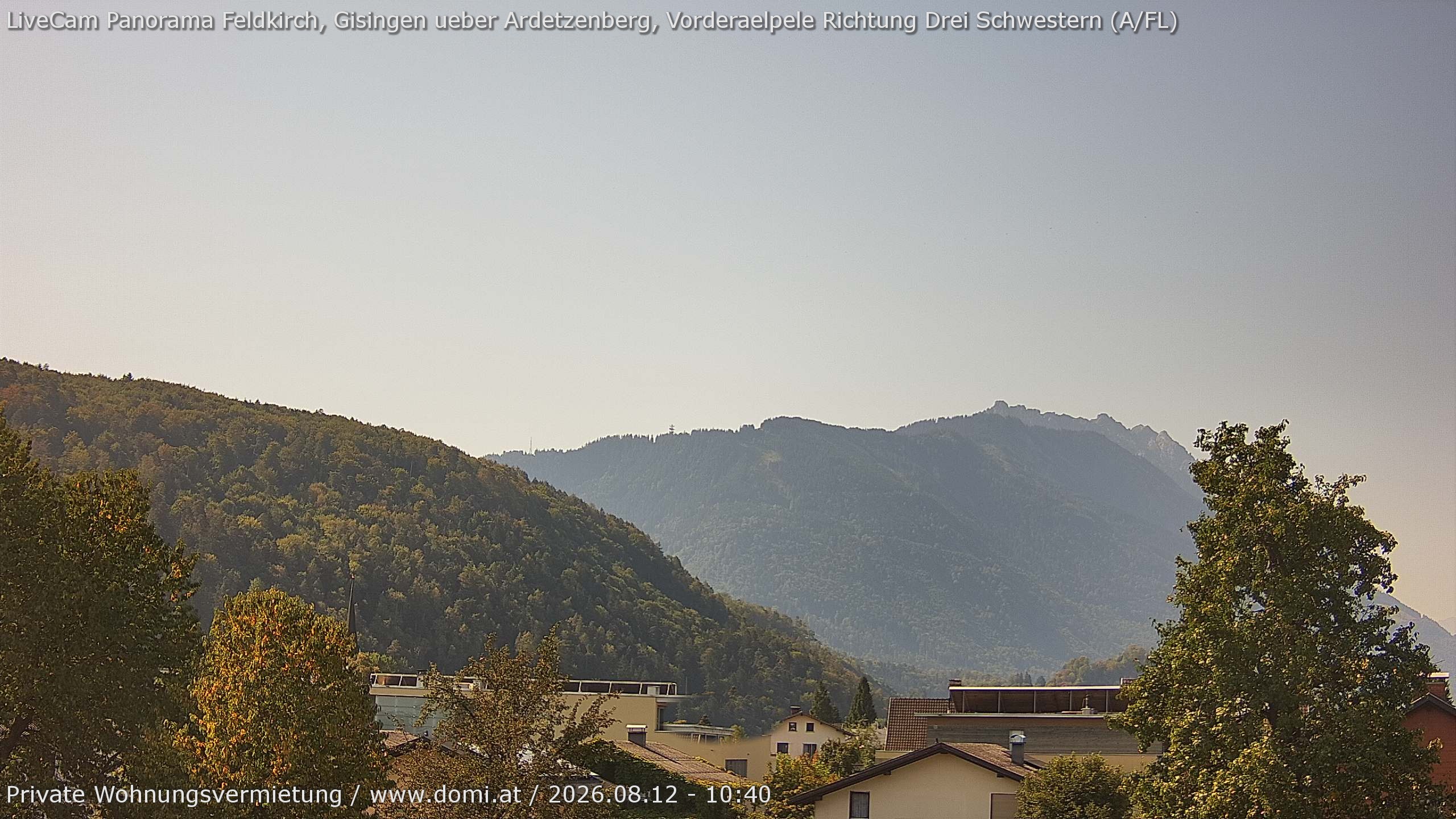 Archiv Foto Webcam Blick über Gisingen bei Feldkirch