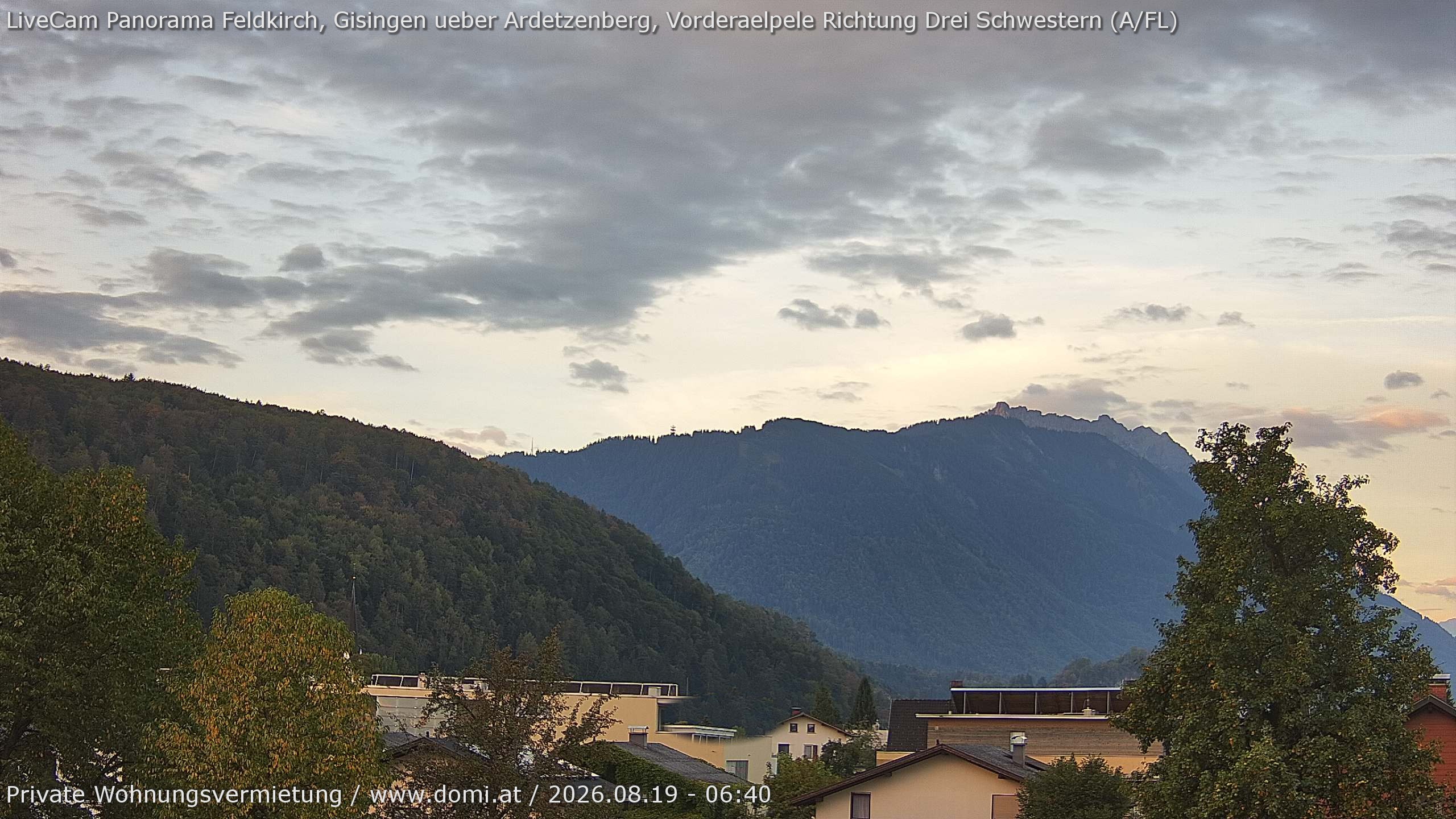 Archived image Webcam View over Gisingen in Feldkirch