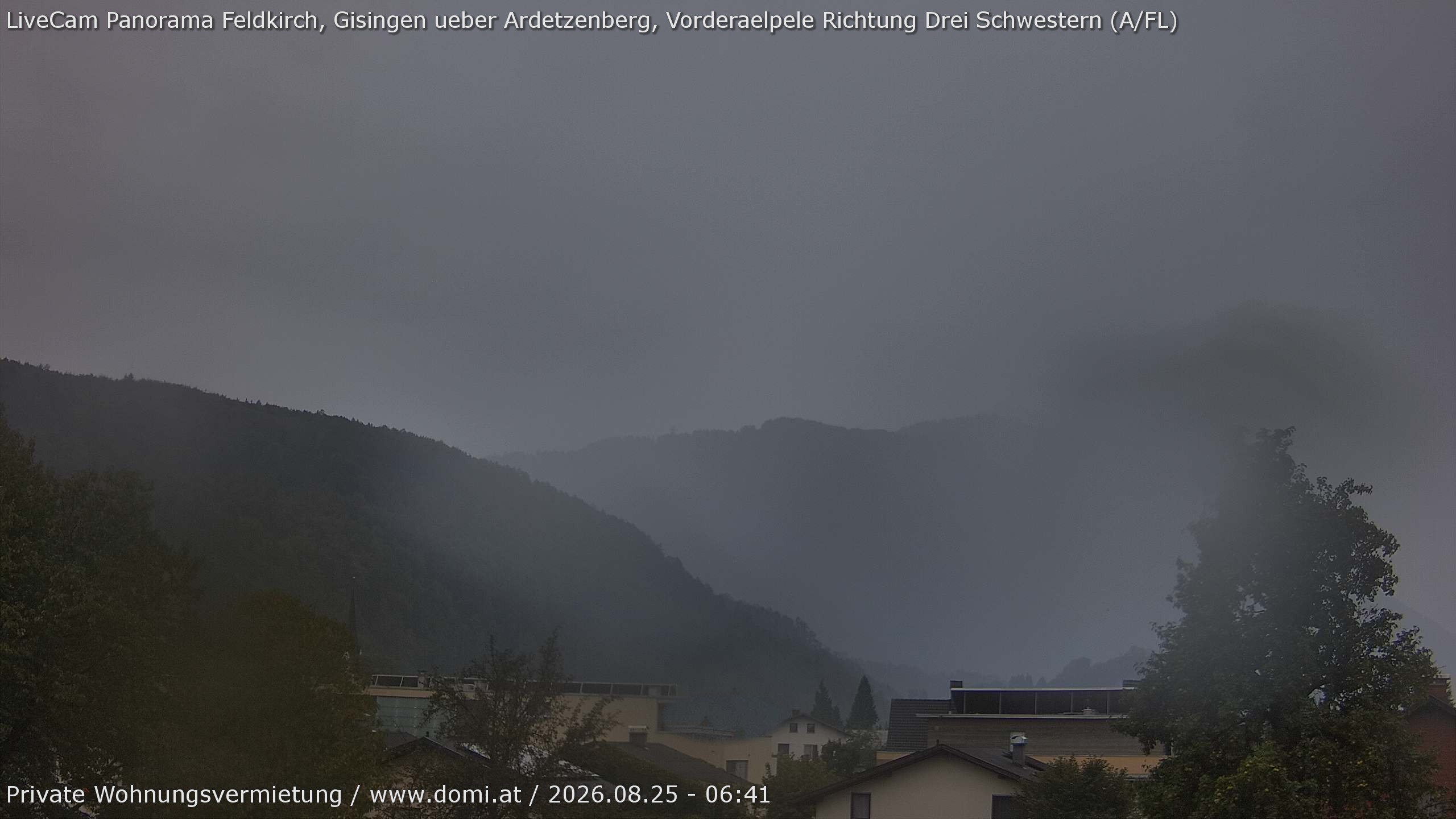 Archiv Foto Webcam Blick über Gisingen bei Feldkirch