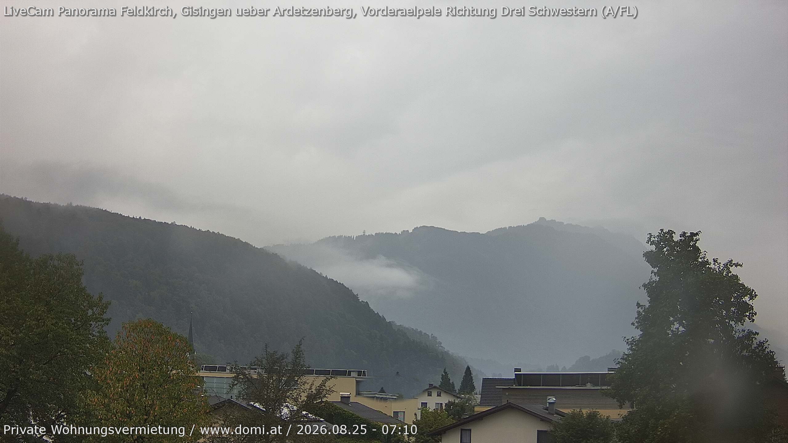 Archiv Foto Webcam Blick über Gisingen bei Feldkirch