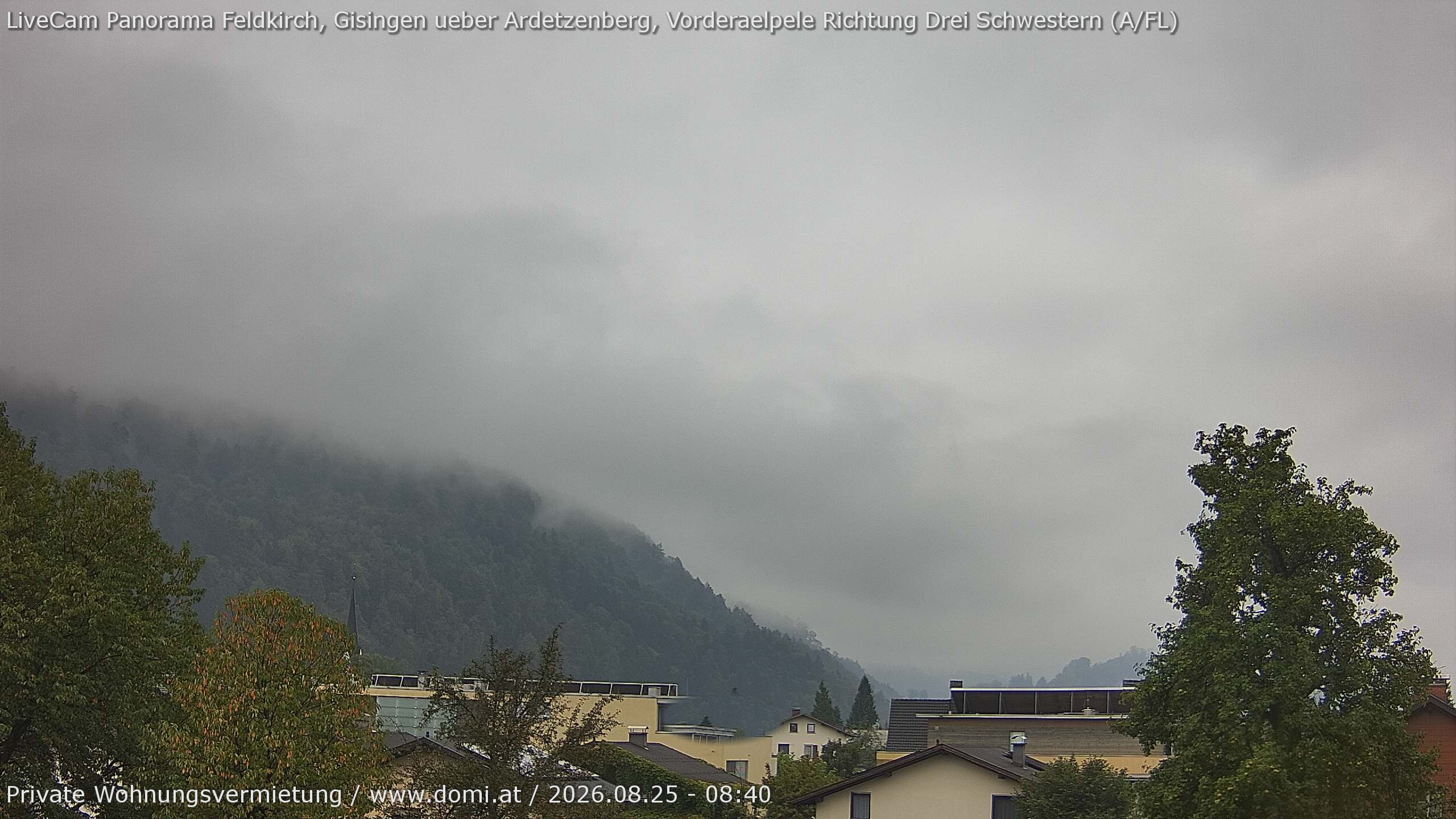 Archiv Foto Webcam Blick über Gisingen bei Feldkirch
