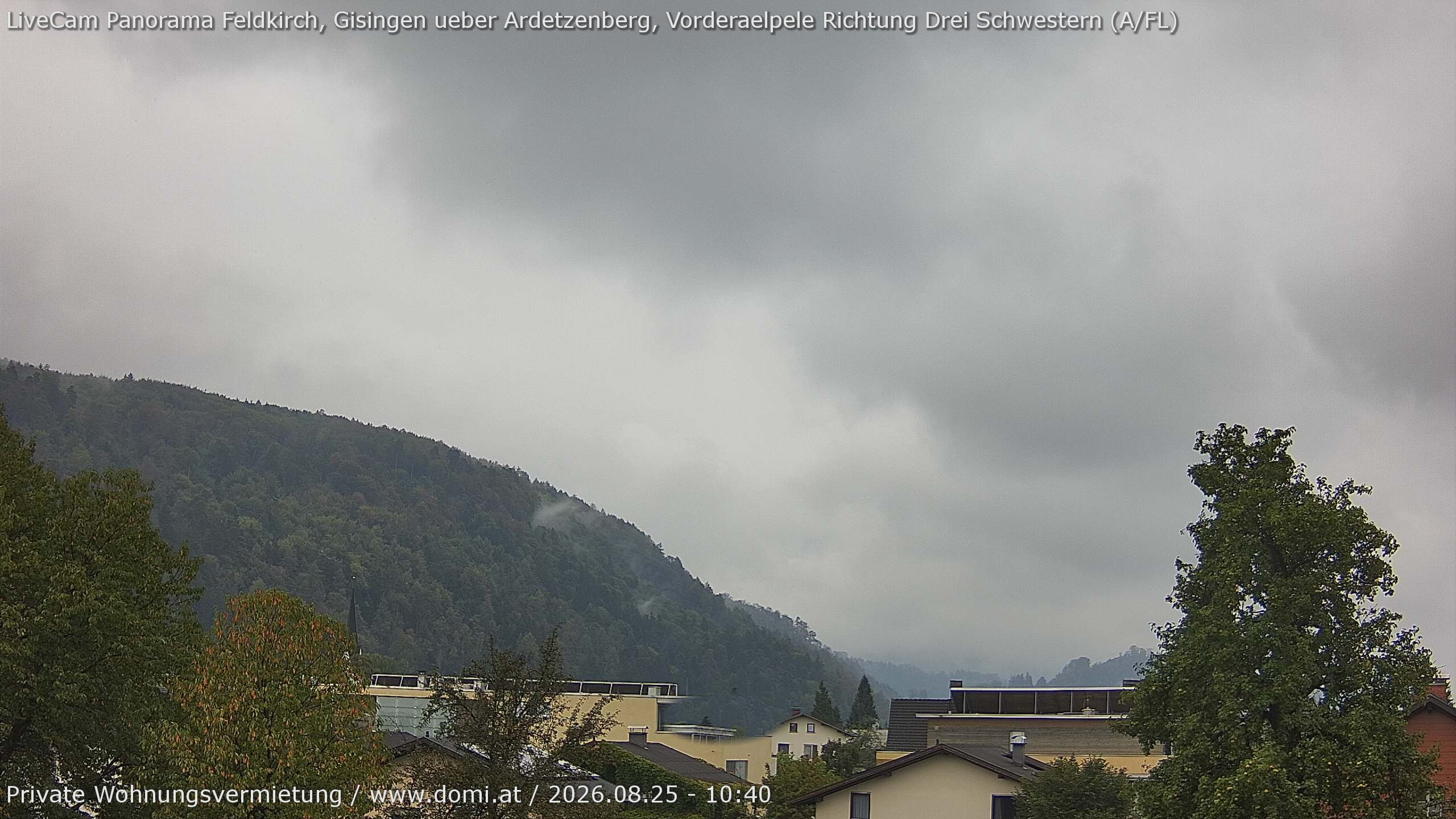 Archiv Foto Webcam Blick über Gisingen bei Feldkirch
