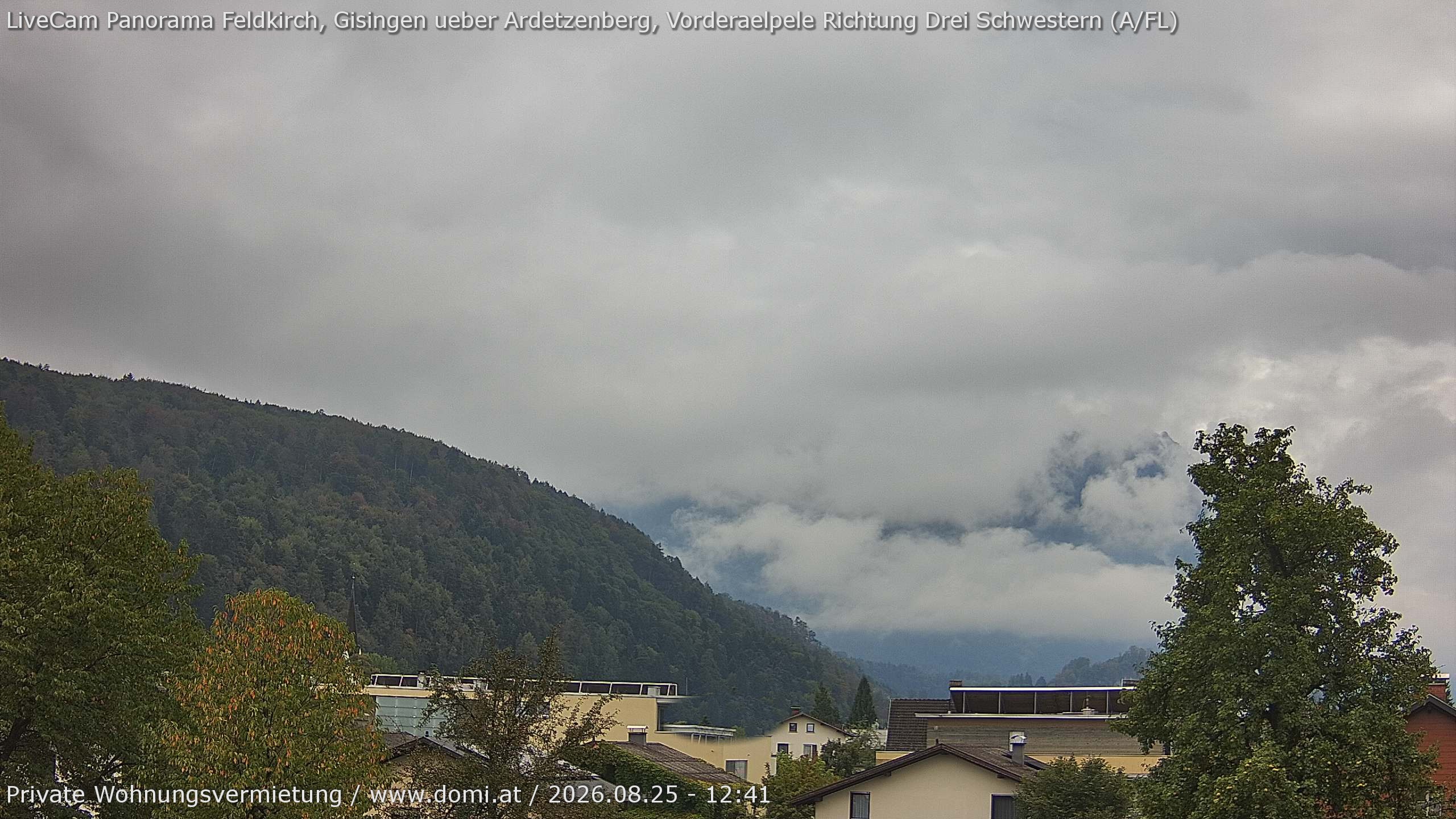 Archiv Foto Webcam Blick über Gisingen bei Feldkirch