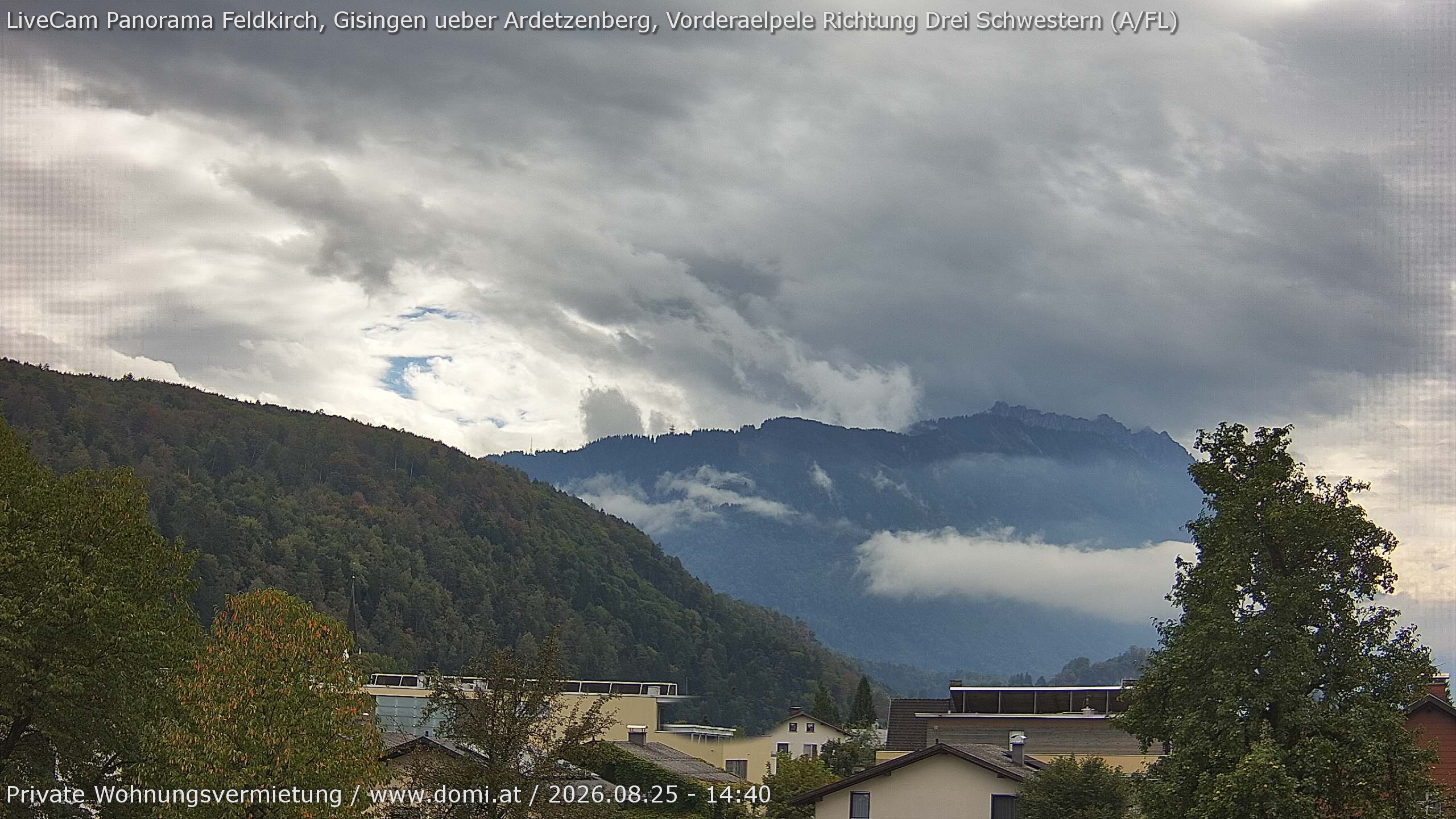 Archiv Foto Webcam Blick über Gisingen bei Feldkirch