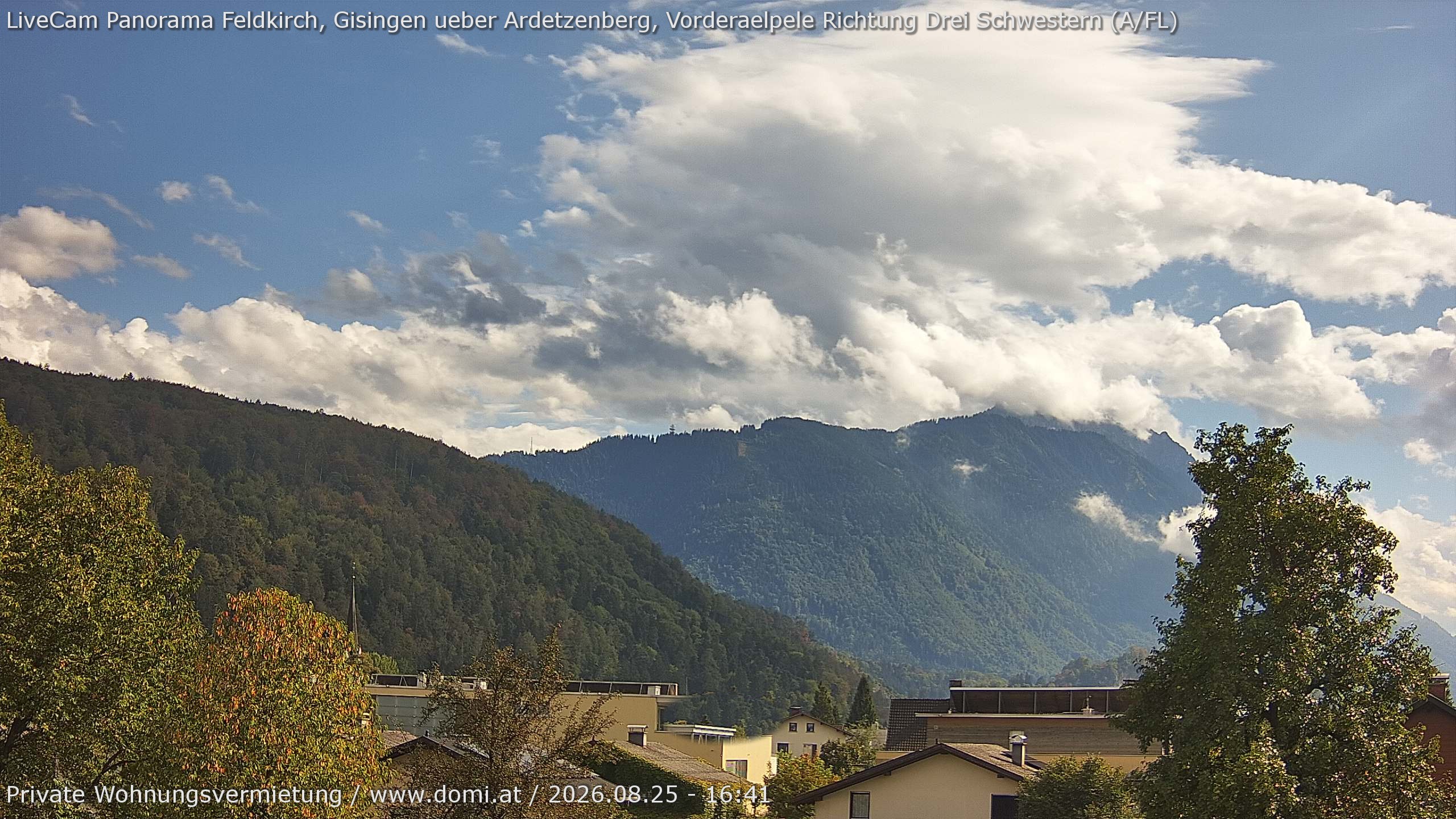 Archiv Foto Webcam Blick über Gisingen bei Feldkirch