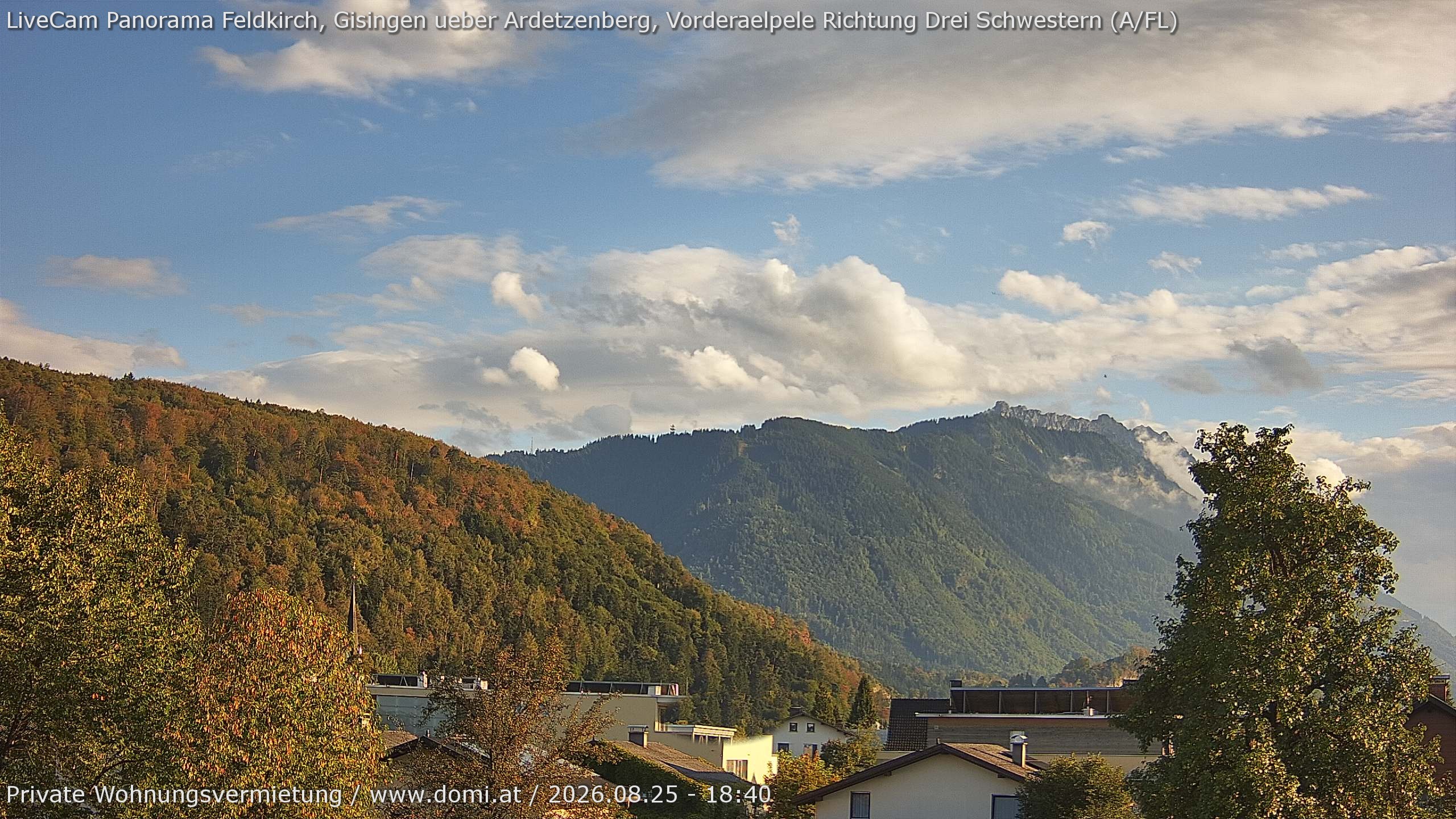 Archiv Foto Webcam Blick über Gisingen bei Feldkirch