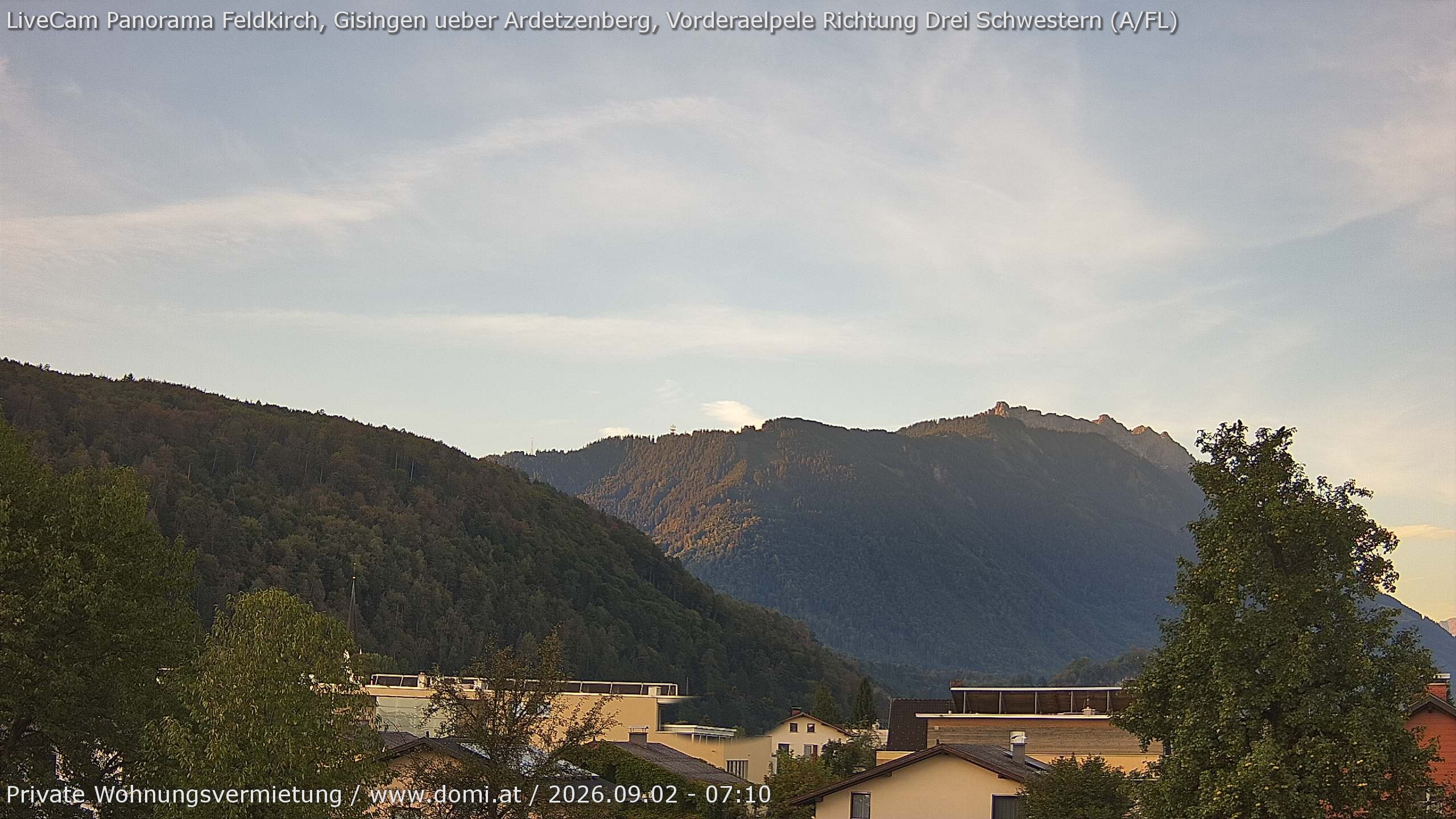 Archived image Webcam View over Gisingen in Feldkirch