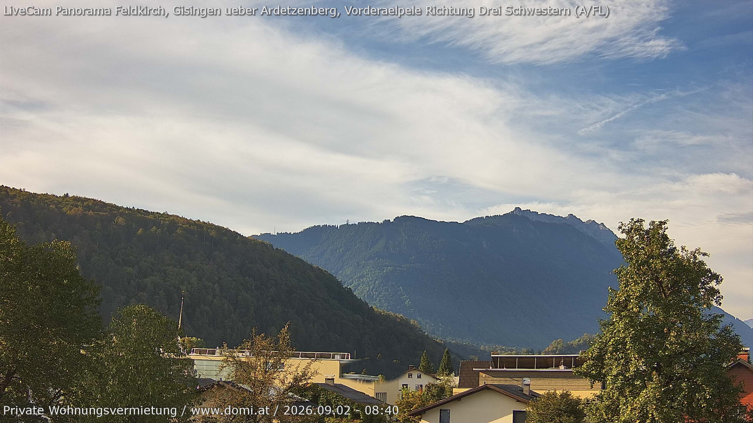 Archived image Webcam View over Gisingen in Feldkirch