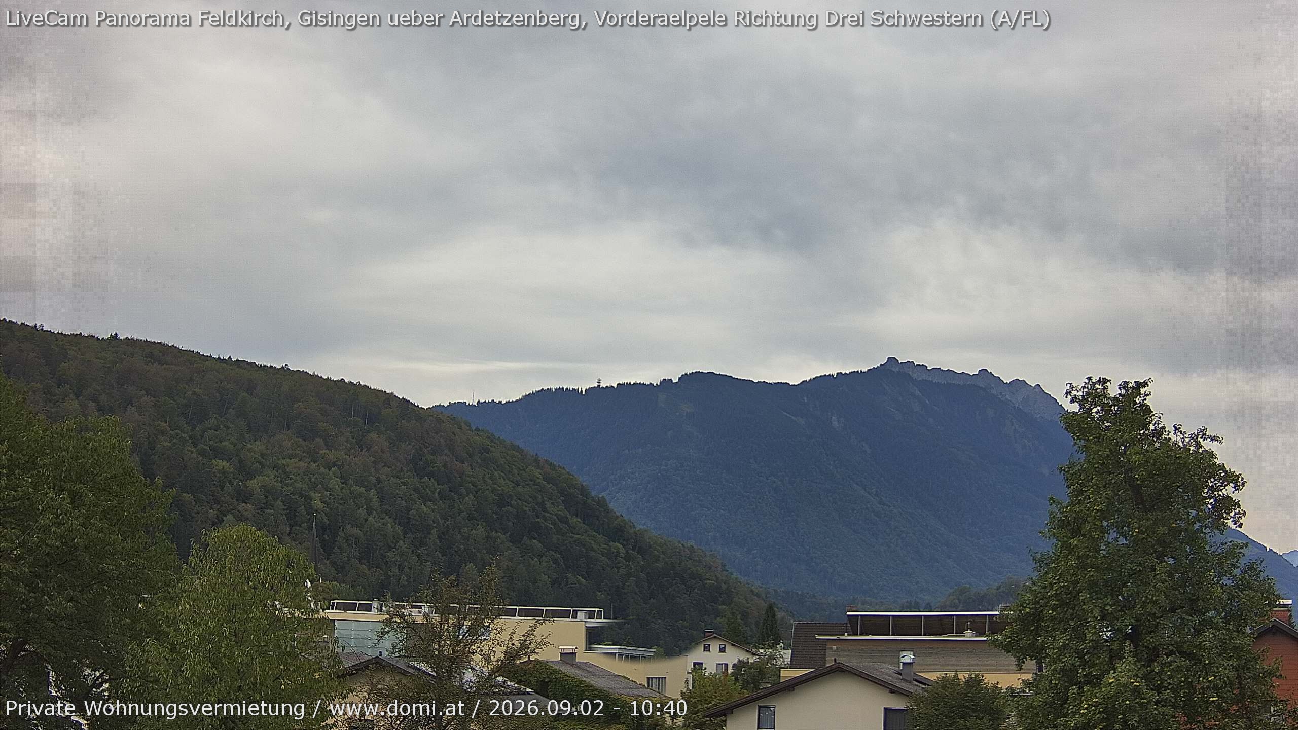 Archived image Webcam View over Gisingen in Feldkirch