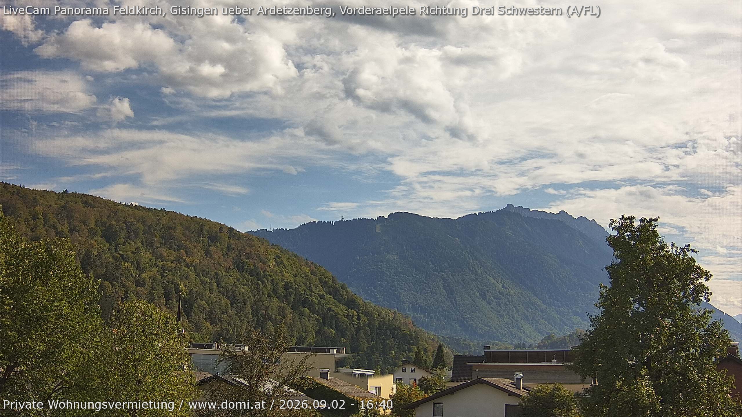 Archived image Webcam View over Gisingen in Feldkirch