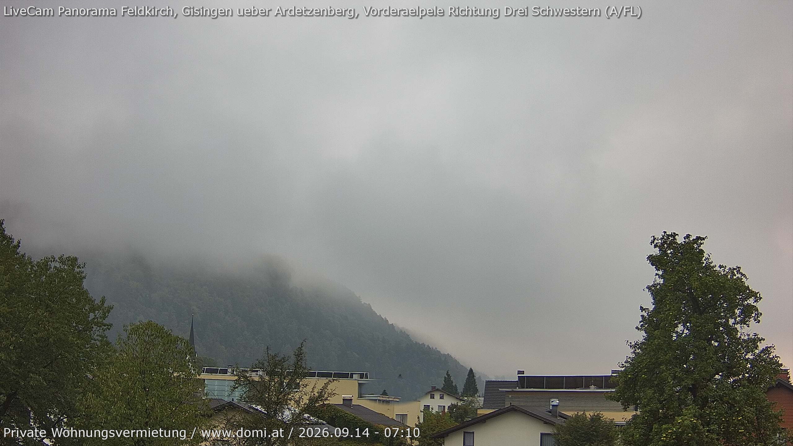 Archiv Foto Webcam Blick über Gisingen bei Feldkirch
