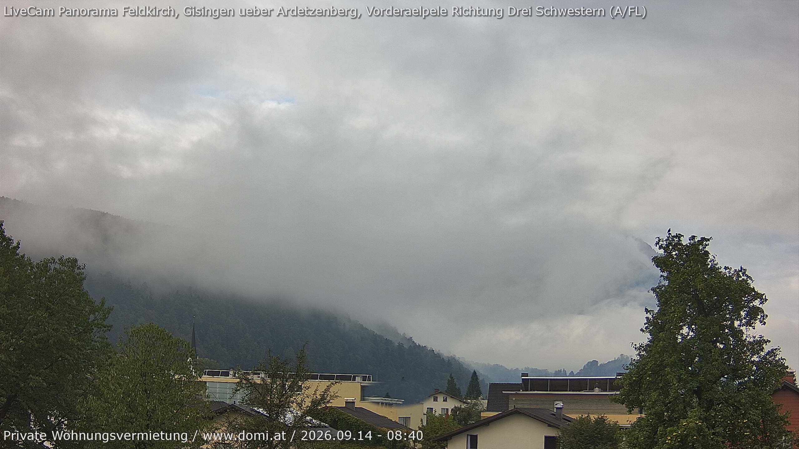 Archiv Foto Webcam Blick über Gisingen bei Feldkirch