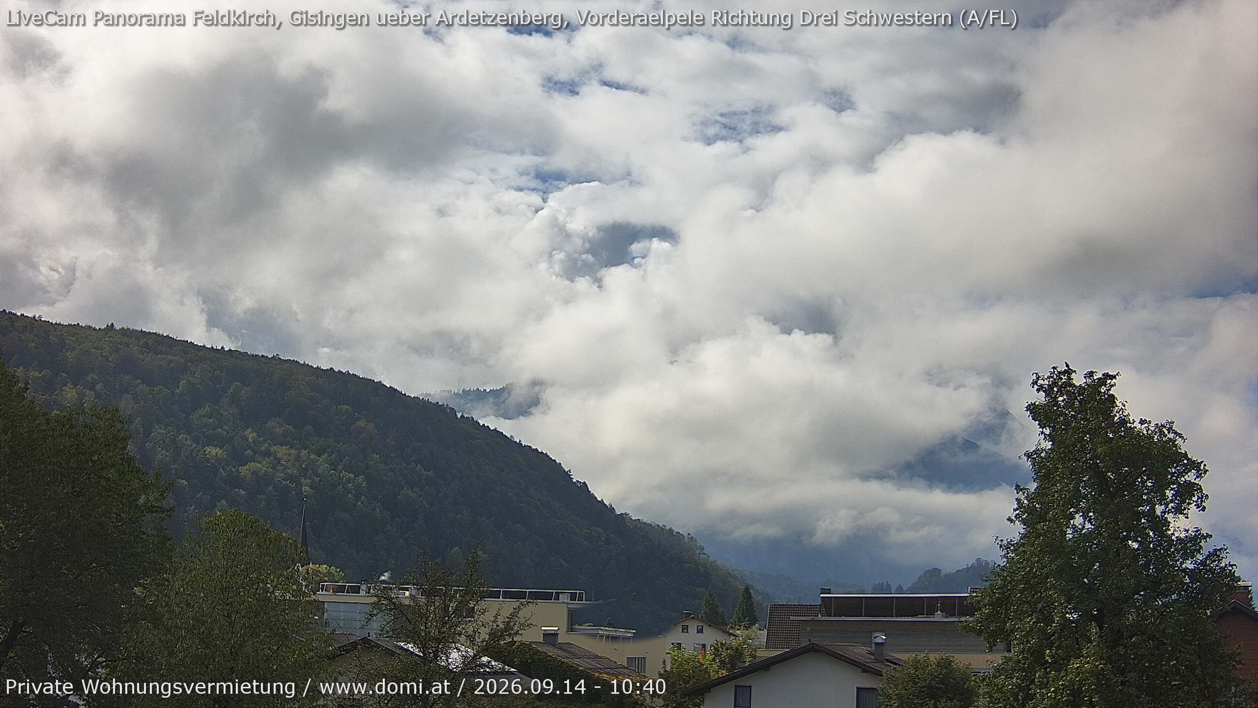 Archiv Foto Webcam Blick über Gisingen bei Feldkirch