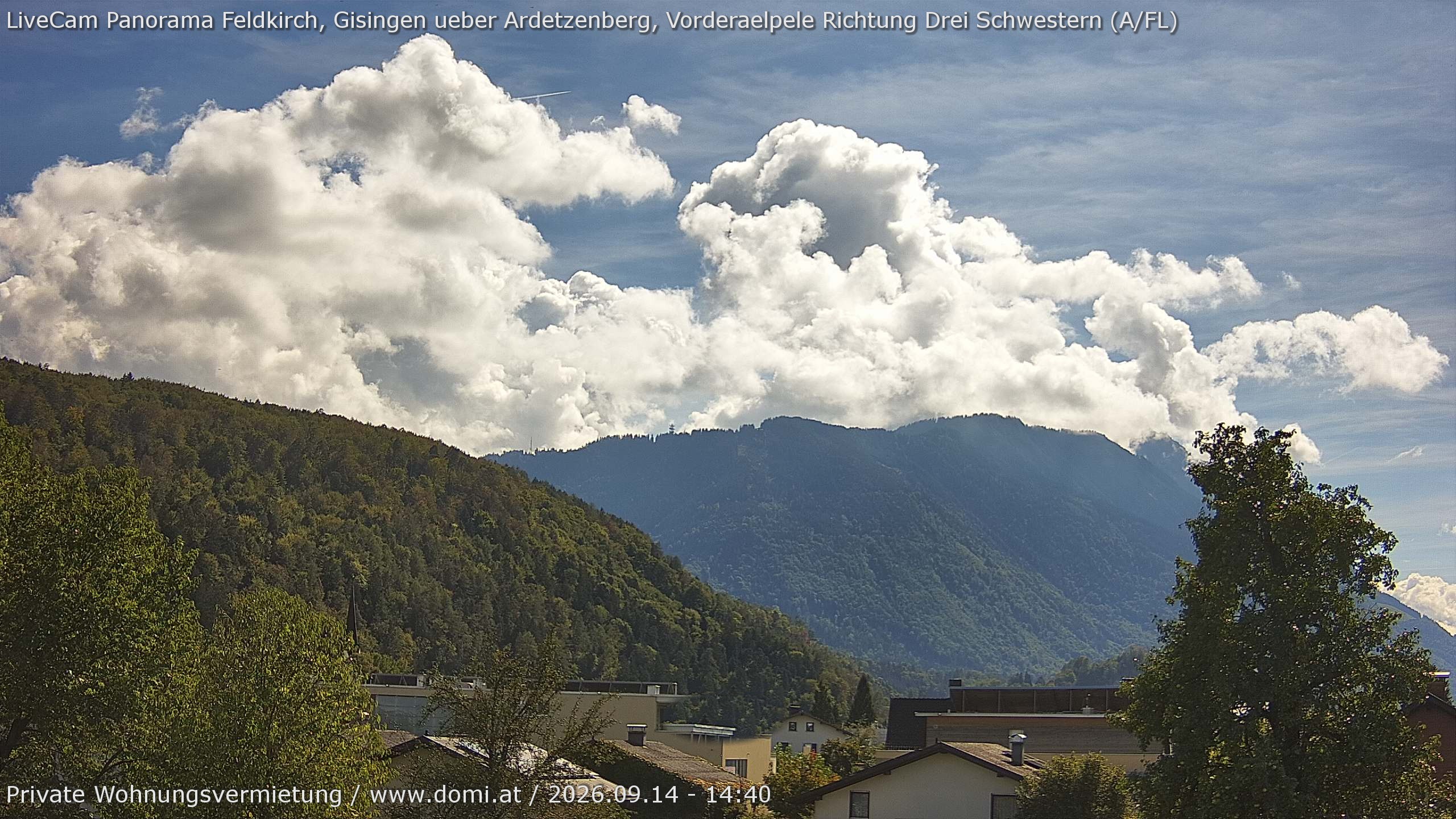 Archiv Foto Webcam Blick über Gisingen bei Feldkirch