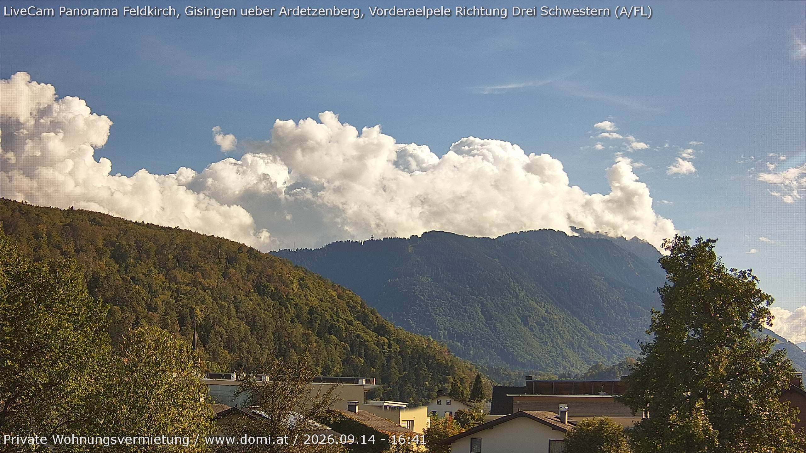Archiv Foto Webcam Blick über Gisingen bei Feldkirch