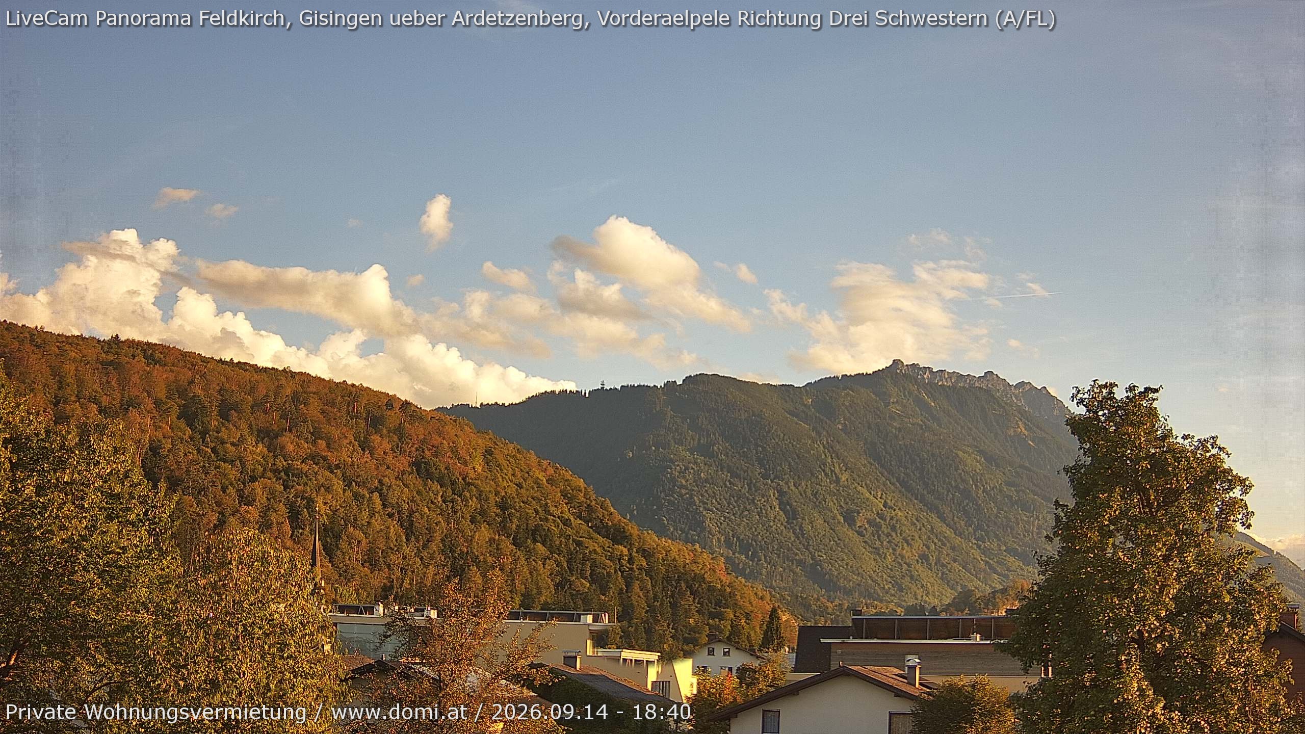 Archiv Foto Webcam Blick über Gisingen bei Feldkirch