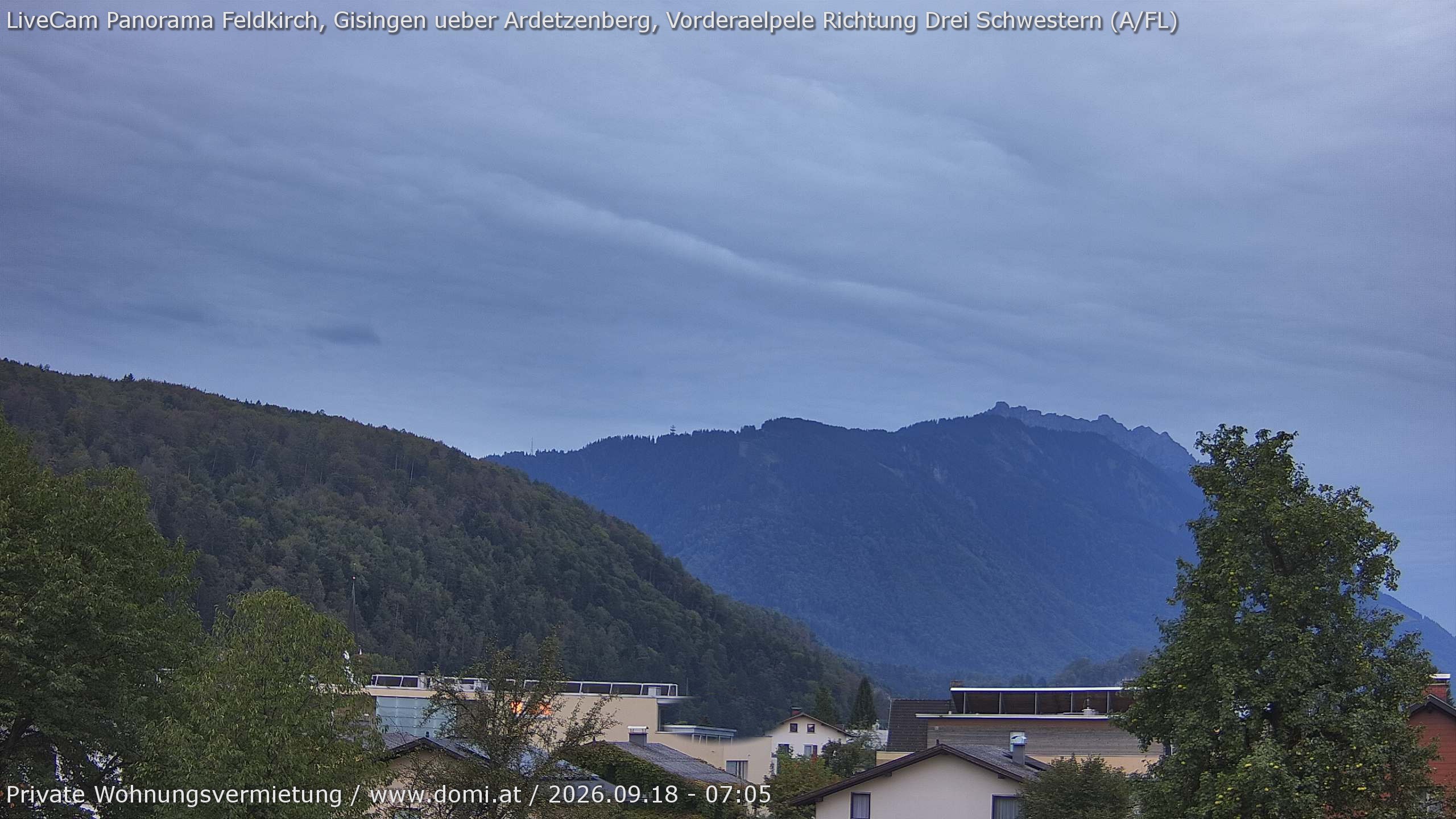 Archived image Webcam View over Gisingen in Feldkirch