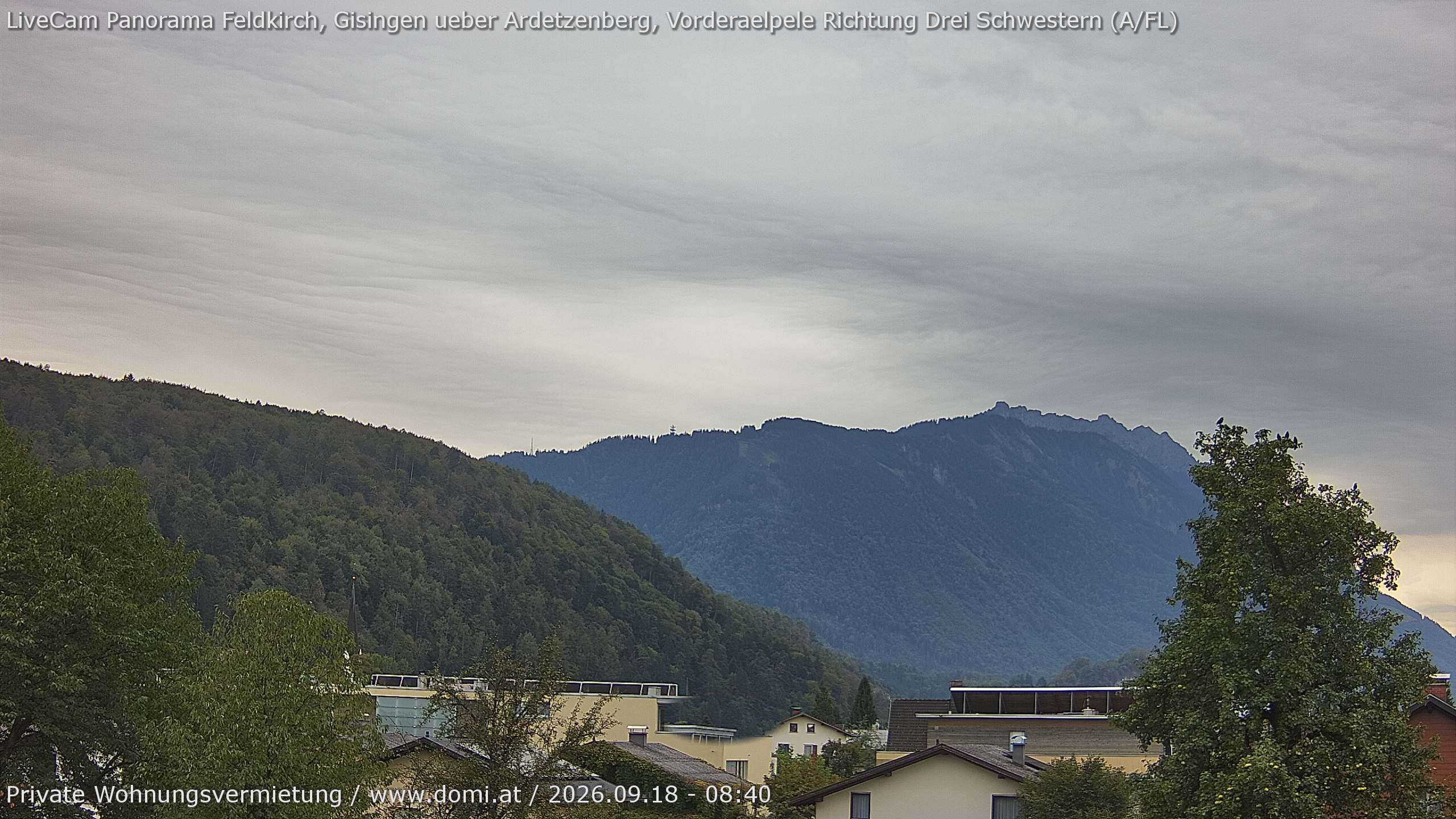 Archived image Webcam View over Gisingen in Feldkirch