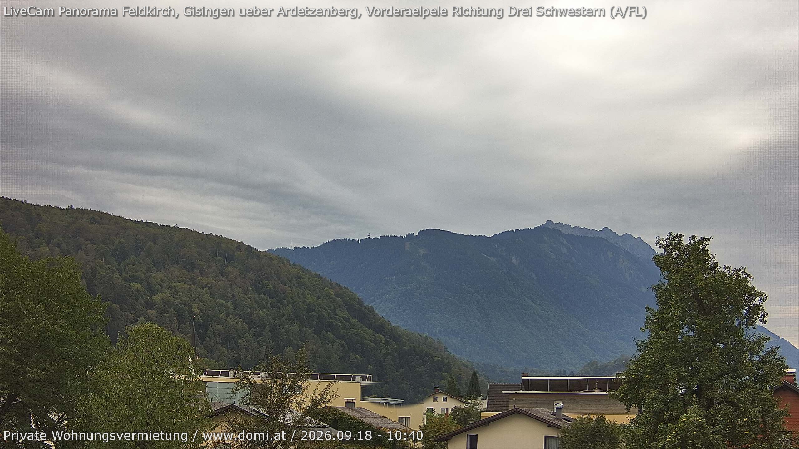 Archived image Webcam View over Gisingen in Feldkirch