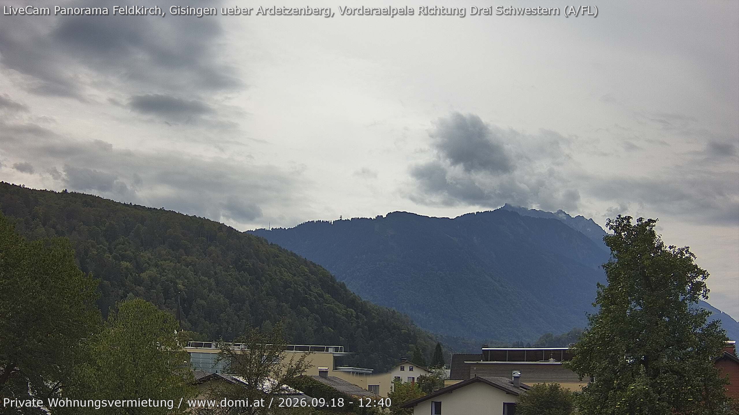 Archived image Webcam View over Gisingen in Feldkirch