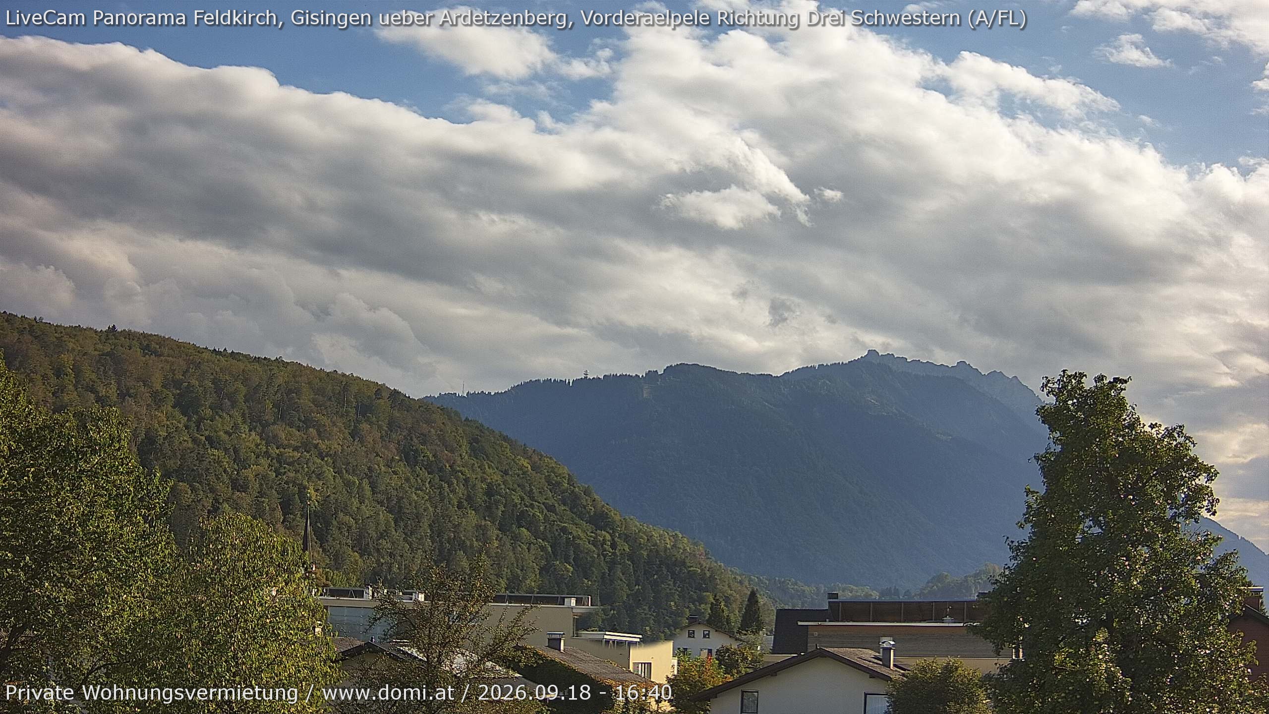 Archived image Webcam View over Gisingen in Feldkirch