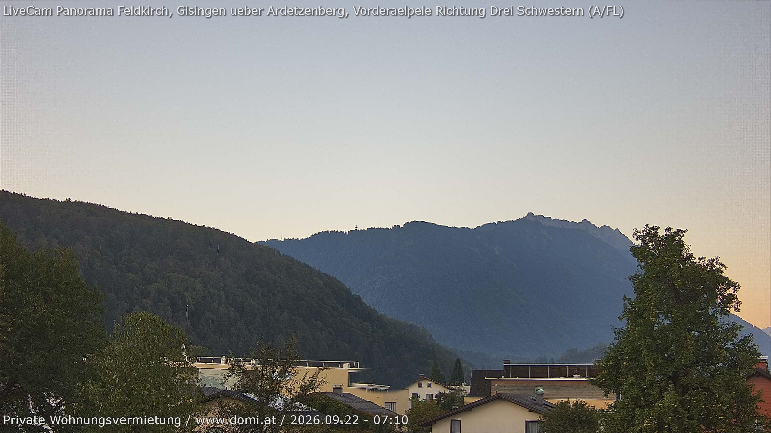 Archiv Foto Webcam Blick über Gisingen bei Feldkirch