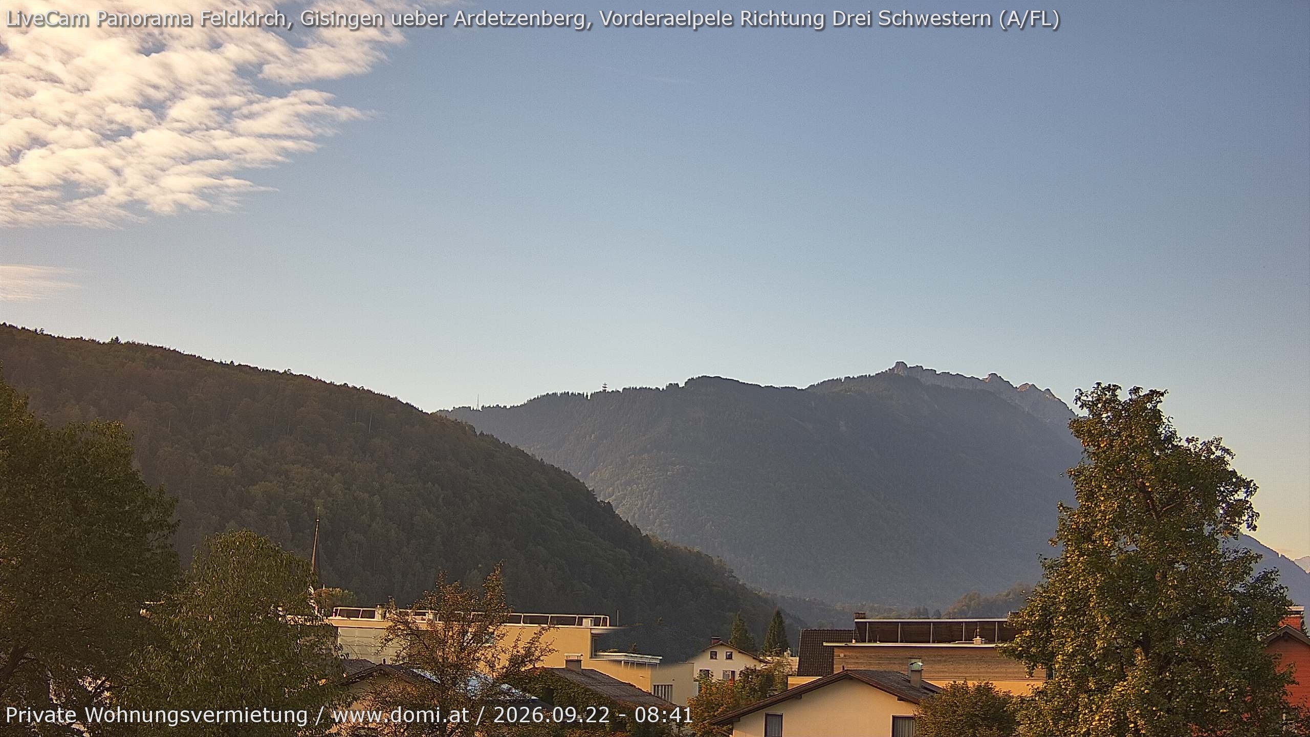 Archiv Foto Webcam Blick über Gisingen bei Feldkirch