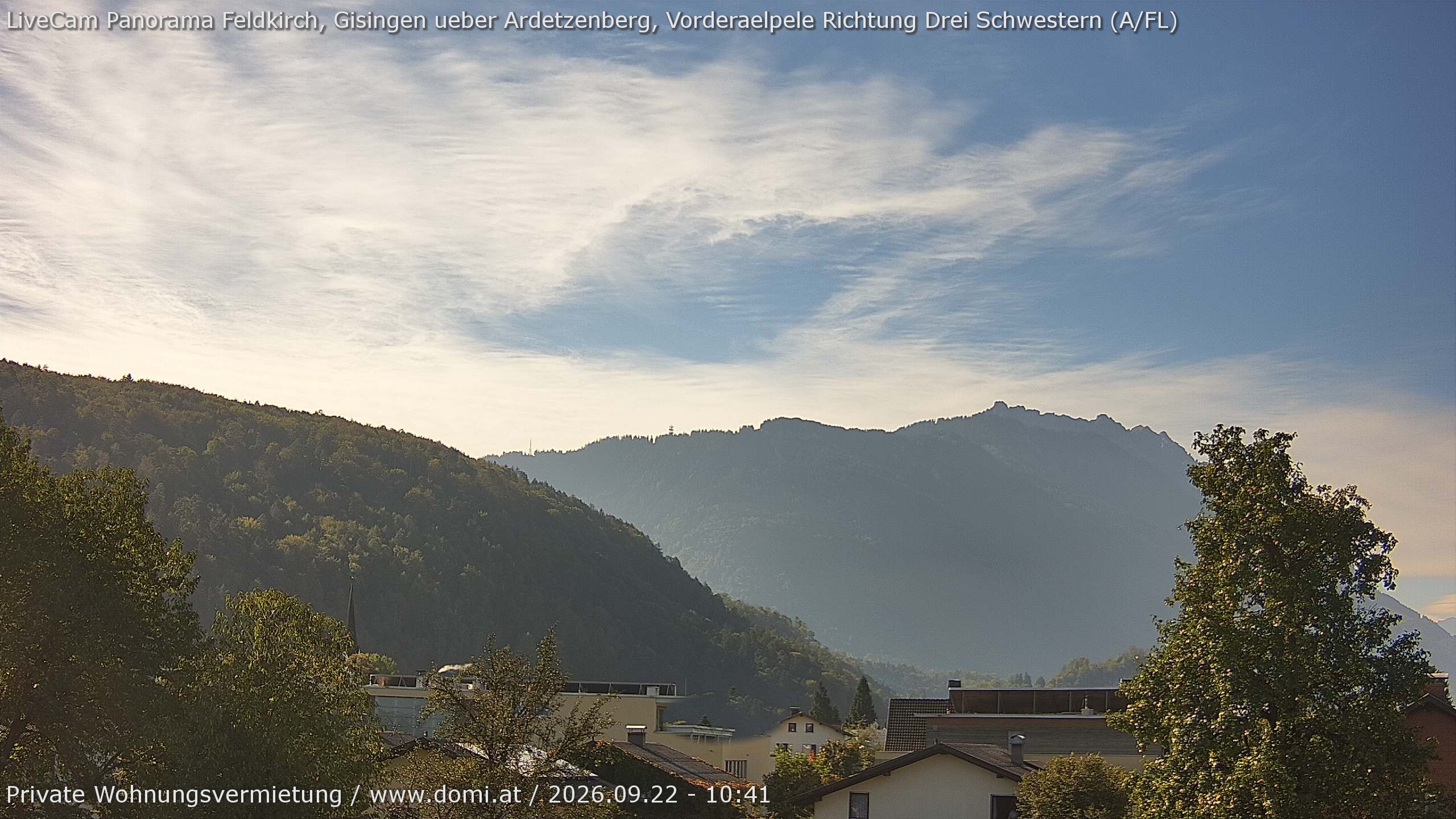 Archiv Foto Webcam Blick über Gisingen bei Feldkirch