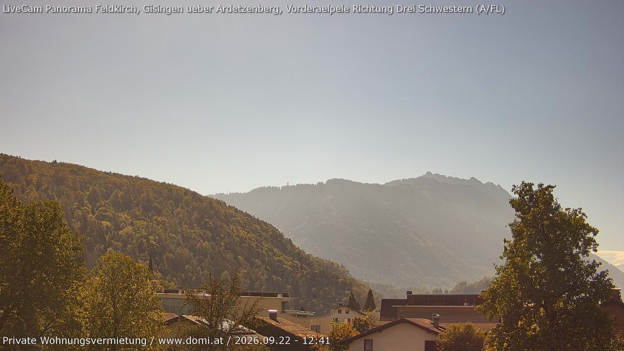 Archiv Foto Webcam Blick über Gisingen bei Feldkirch