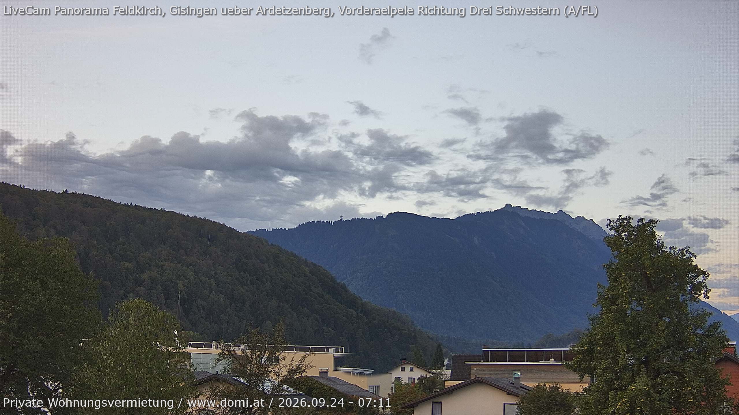 Archiv Foto Webcam Blick über Gisingen bei Feldkirch