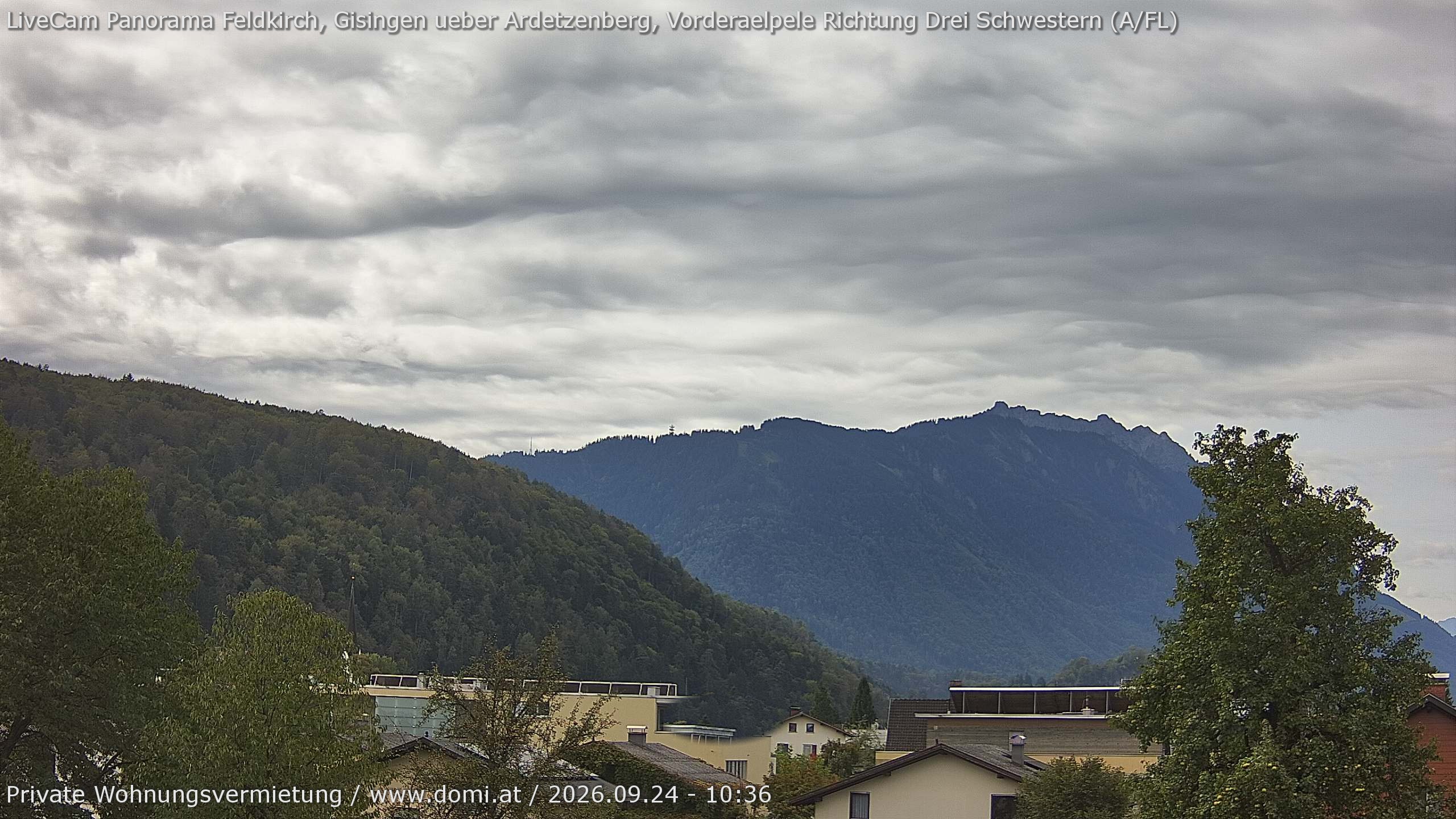 Archiv Foto Webcam Blick über Gisingen bei Feldkirch