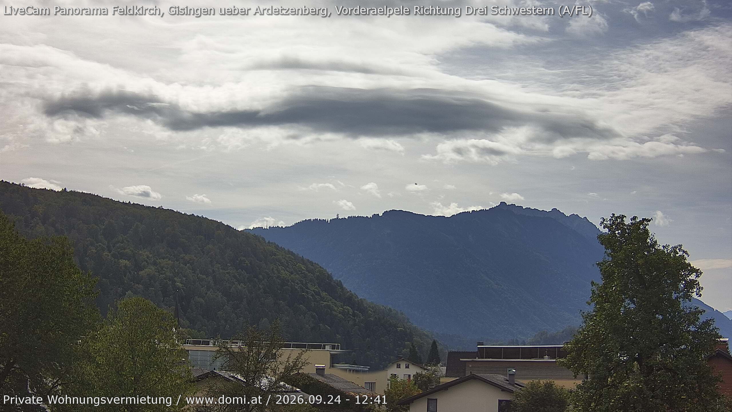 Archiv Foto Webcam Blick über Gisingen bei Feldkirch