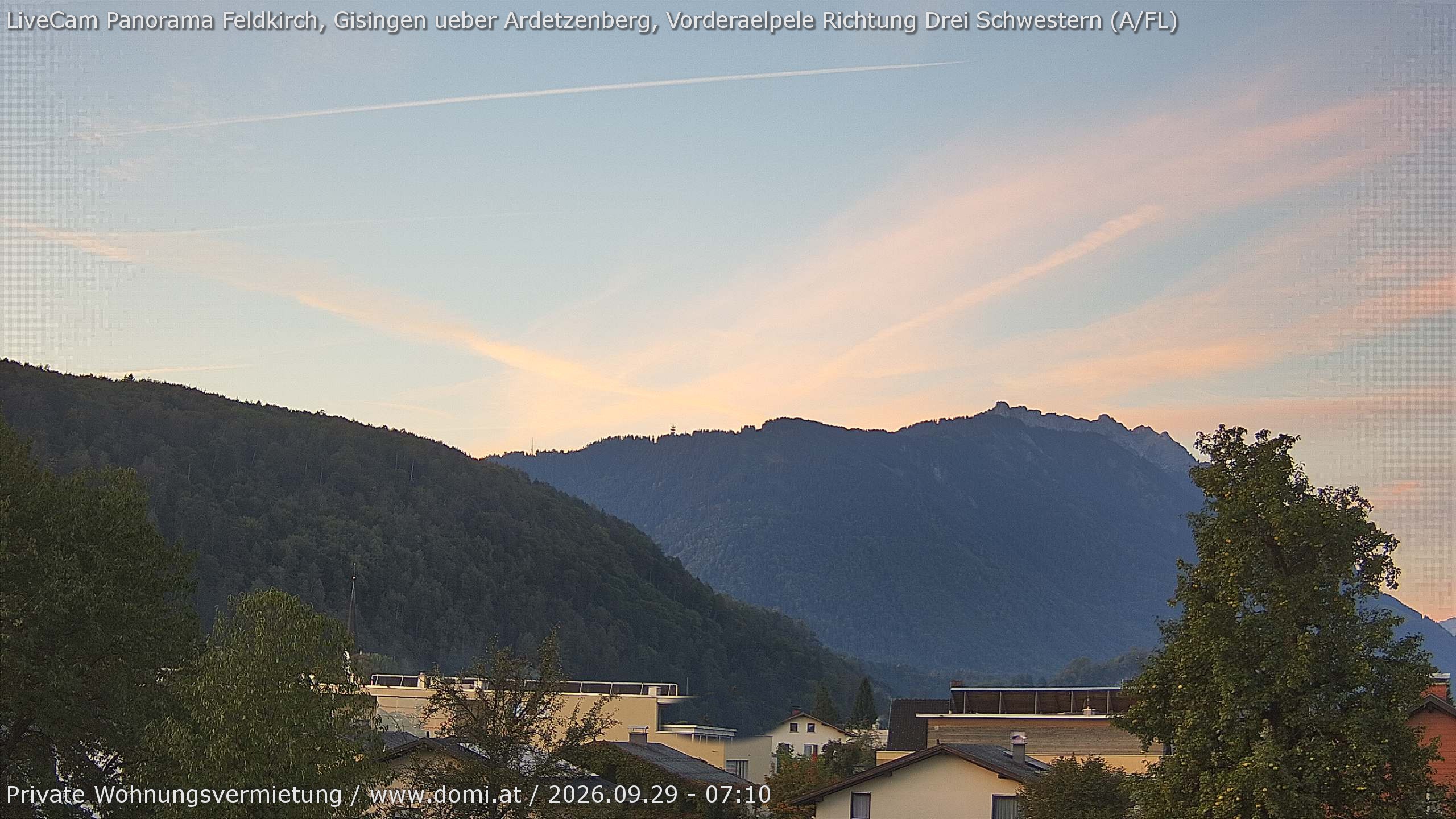 Archived image Webcam View over Gisingen in Feldkirch