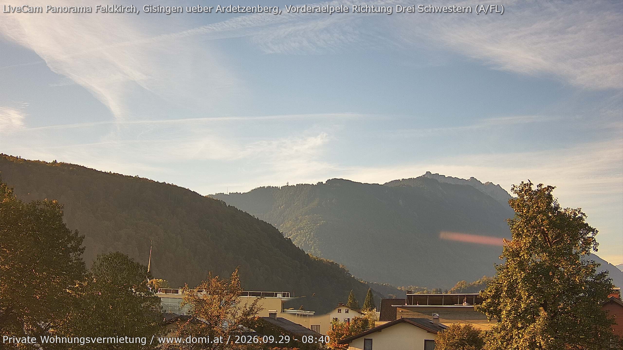 Archived image Webcam View over Gisingen in Feldkirch