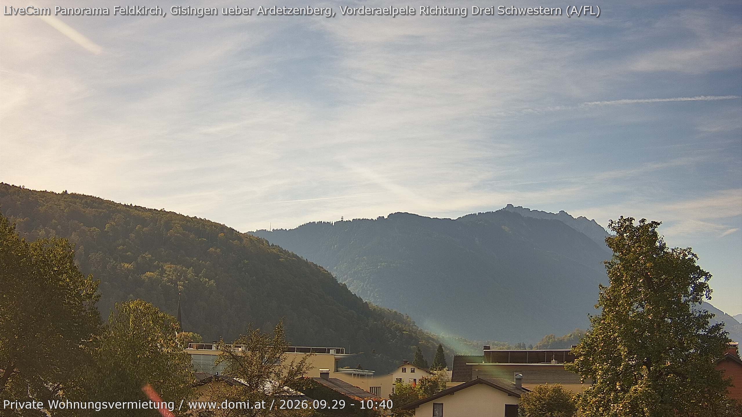 Archived image Webcam View over Gisingen in Feldkirch