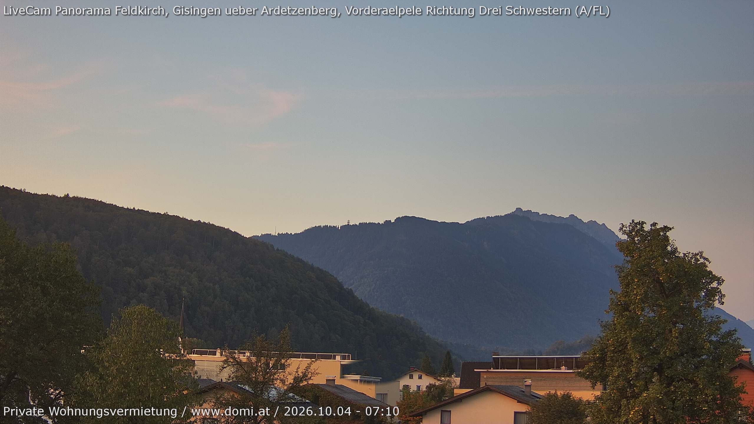 Archiv Foto Webcam Blick über Gisingen bei Feldkirch