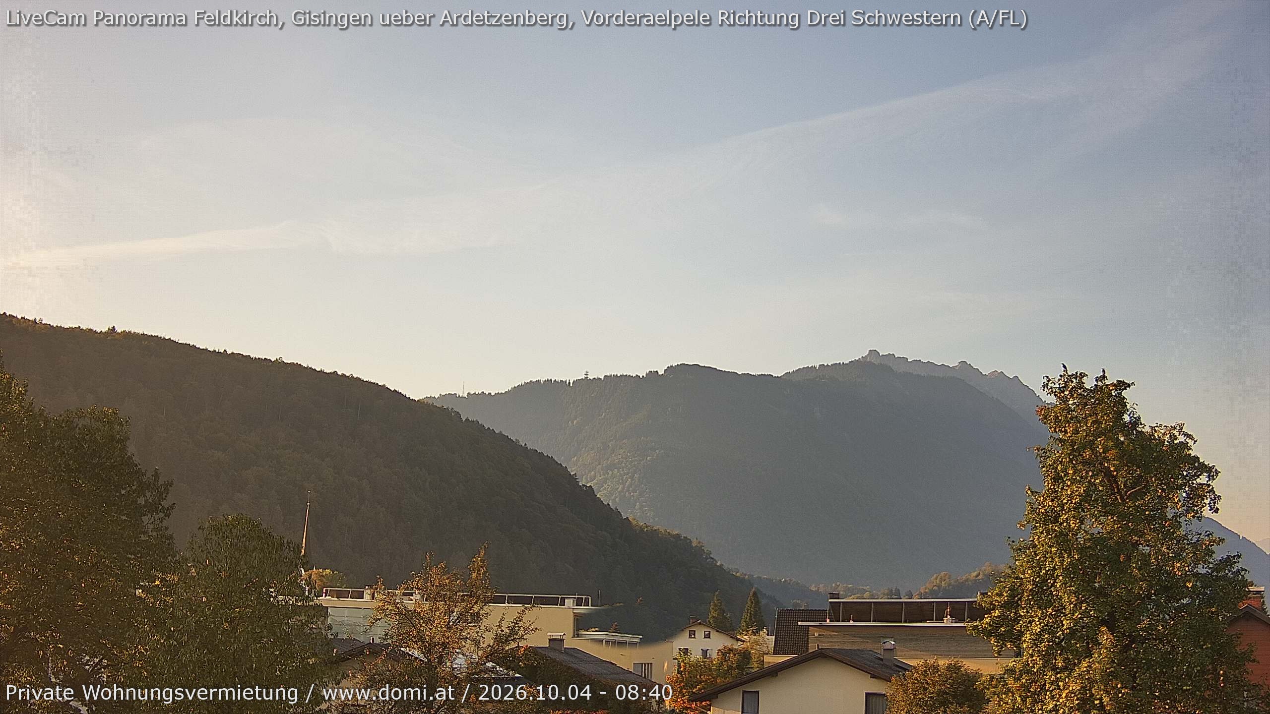 Archiv Foto Webcam Blick über Gisingen bei Feldkirch