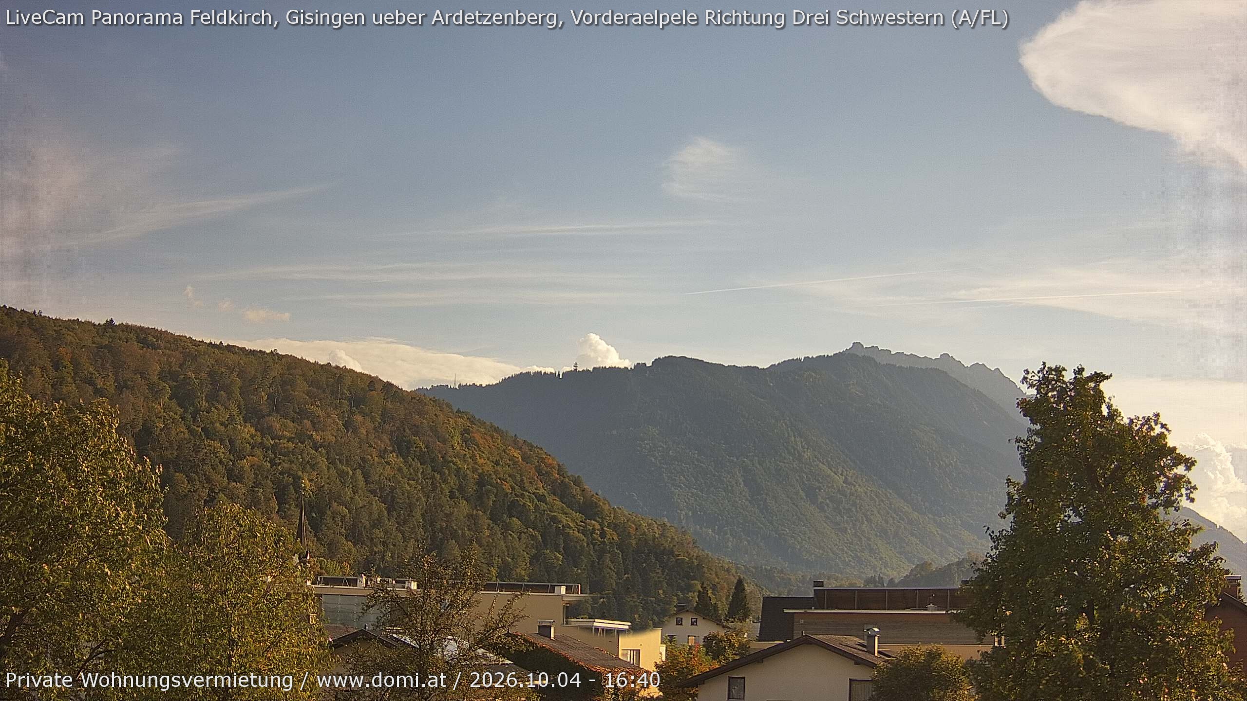 Archiv Foto Webcam Blick über Gisingen bei Feldkirch